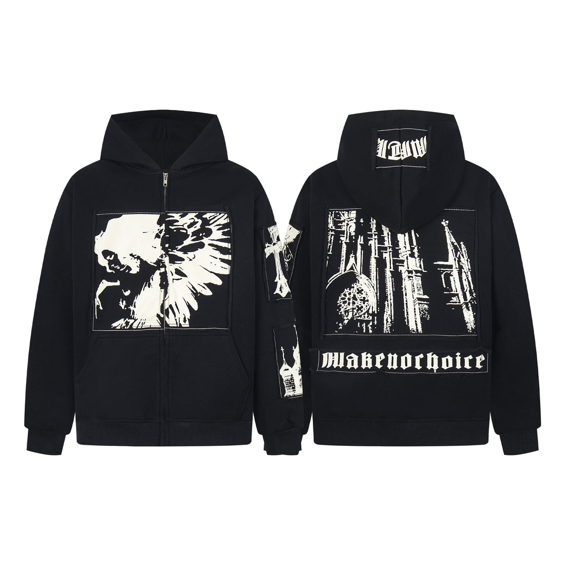 3-6-5.shop Graphic Zip Hoodie