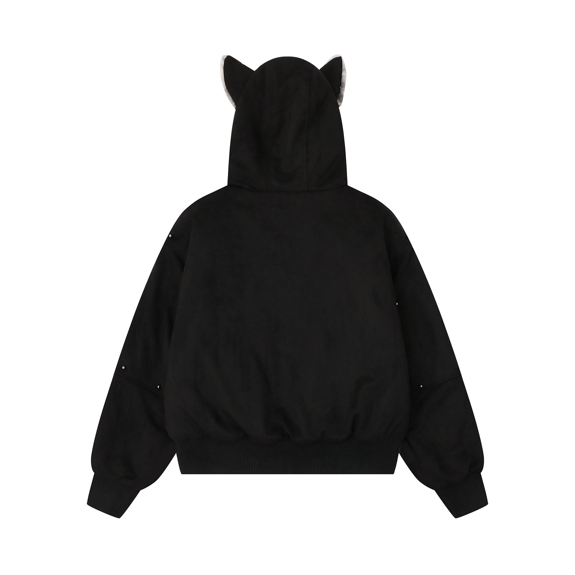 3-6-5.shop Furry-Ear Stretch Hoodie Jacket