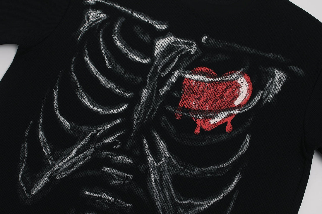 3-6-5.shop Melted Heart Ribcage Graphic Tee