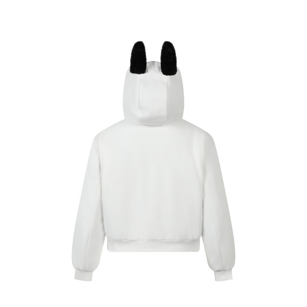 3-6-5.shop Bunny Ear Sherpa Hoodie Jacket