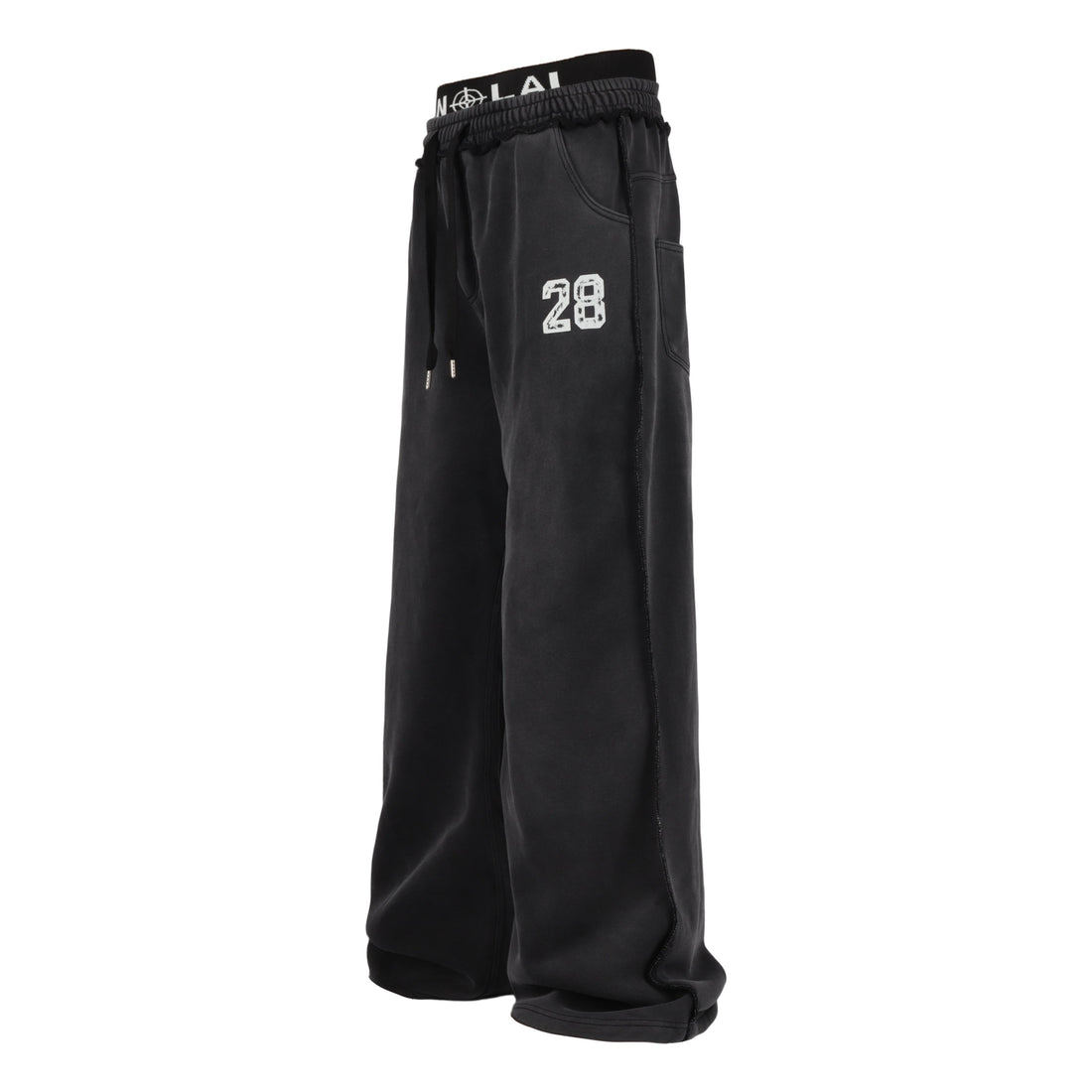 3-6-5.shop Graffiti Washed Wide-Leg Sweatpants