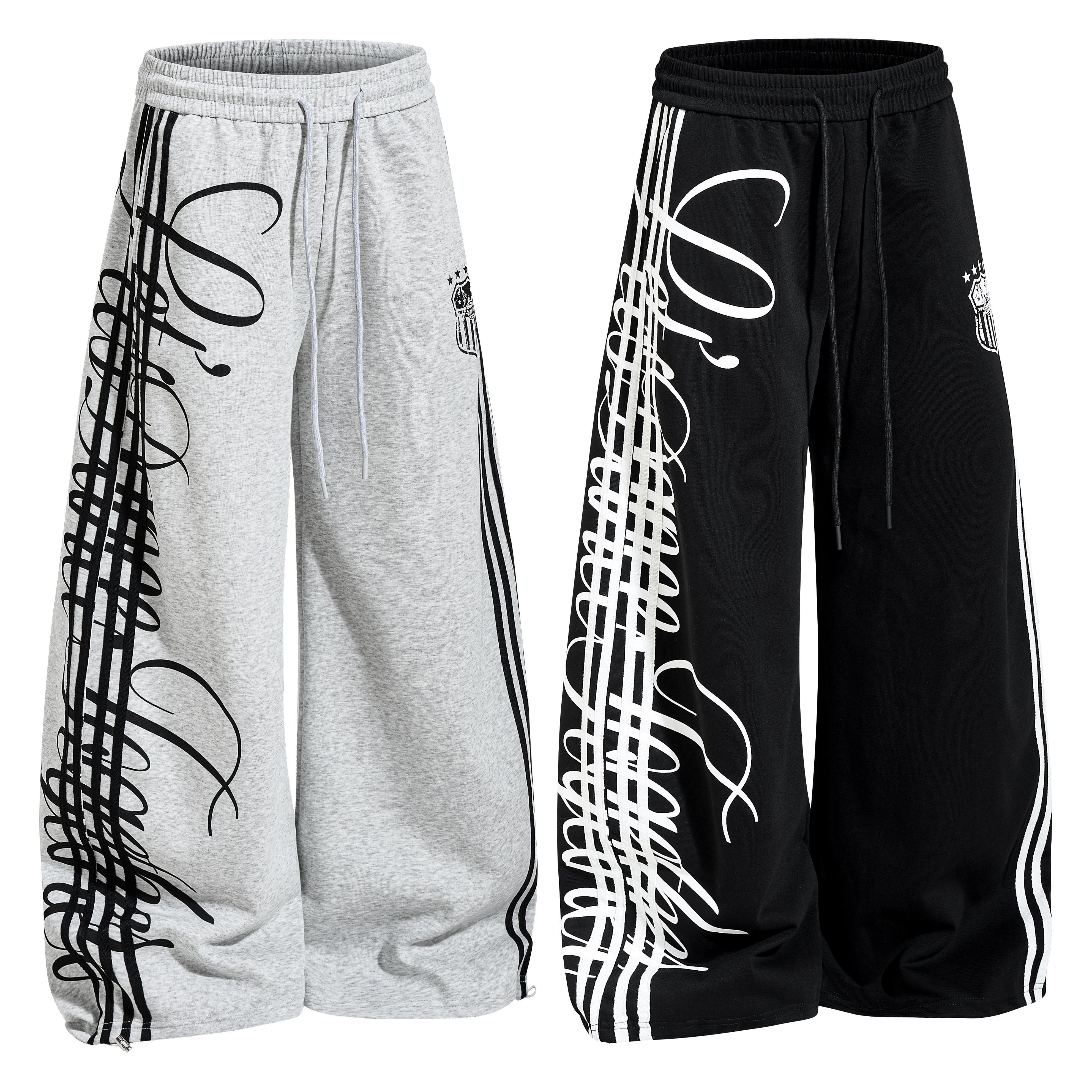 3-6-5.shop  Script Stripe Wide-Leg Sweatpants