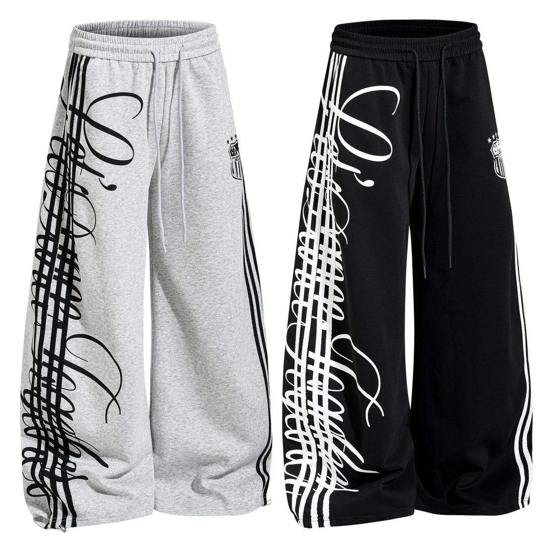 3-6-5.shop  Script Stripe Wide-Leg Sweatpants