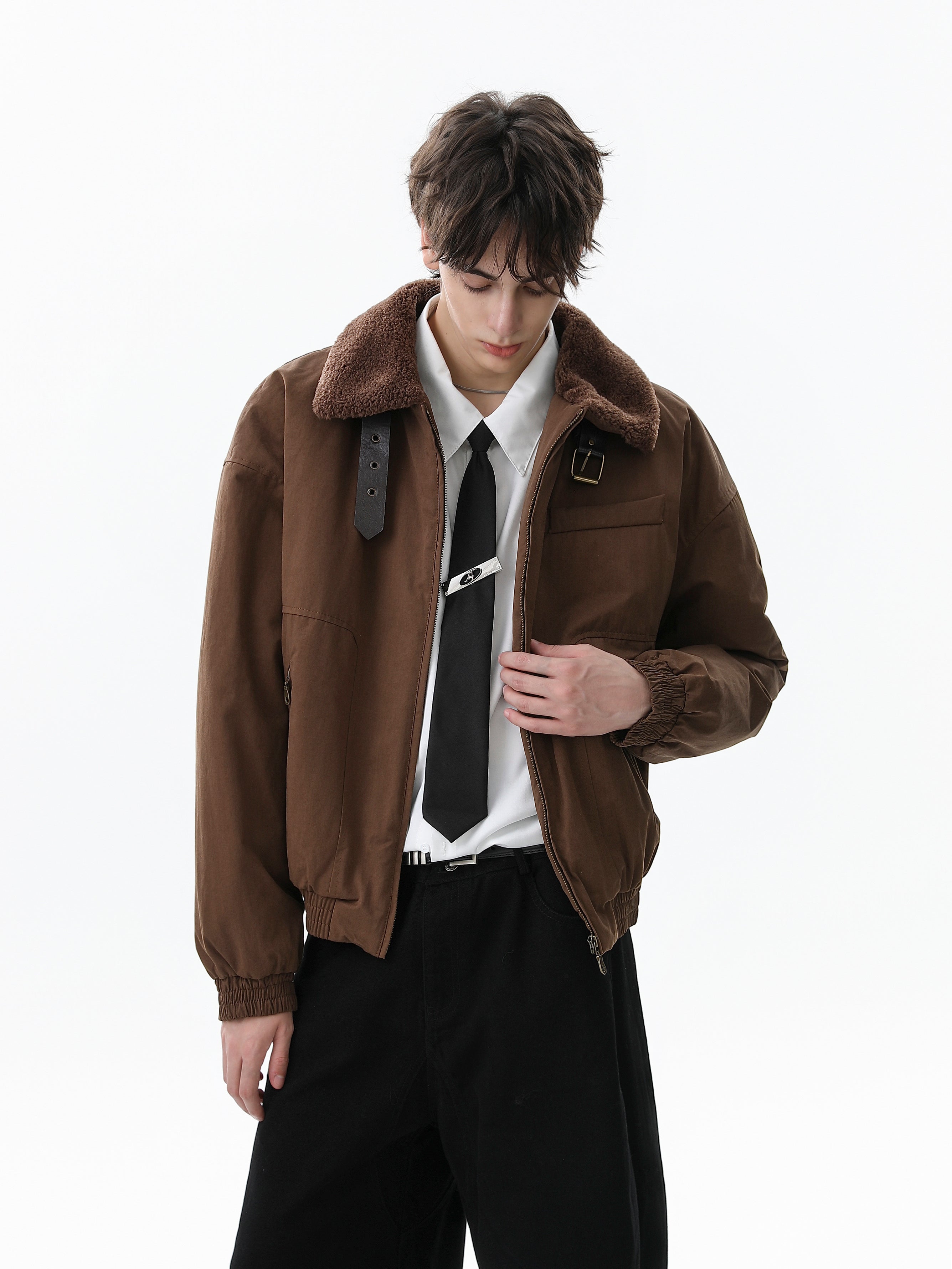 3-6-5.shop Cotton Stand-Collar Bomber Jacket