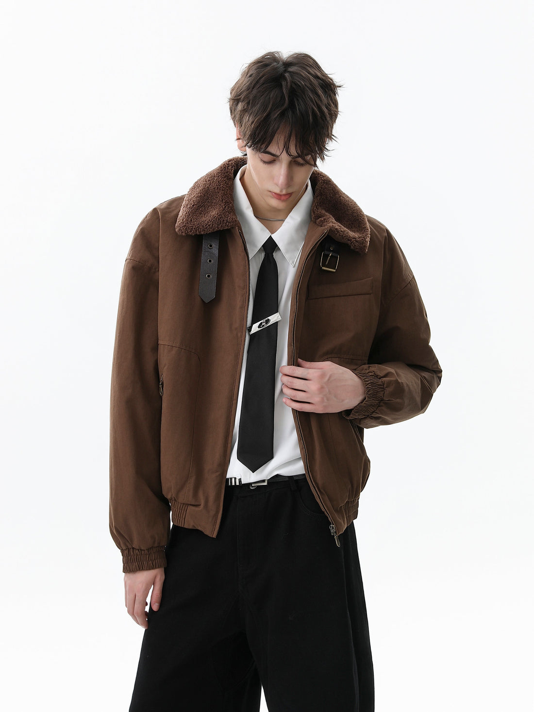 3-6-5.shop Cotton Stand-Collar Bomber Jacket