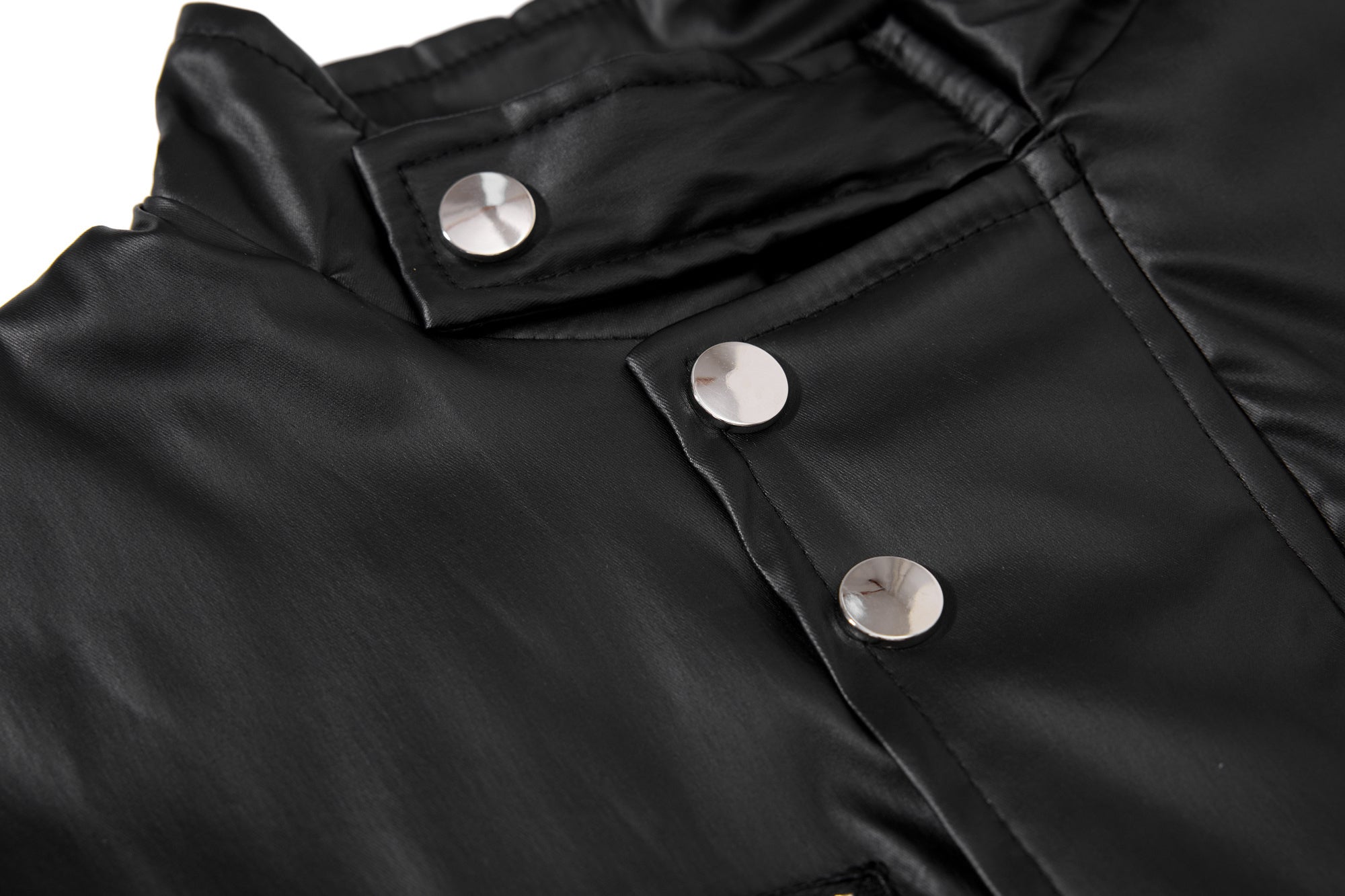 3-6-5.shop Dual-Zip PU Bomber Jacket