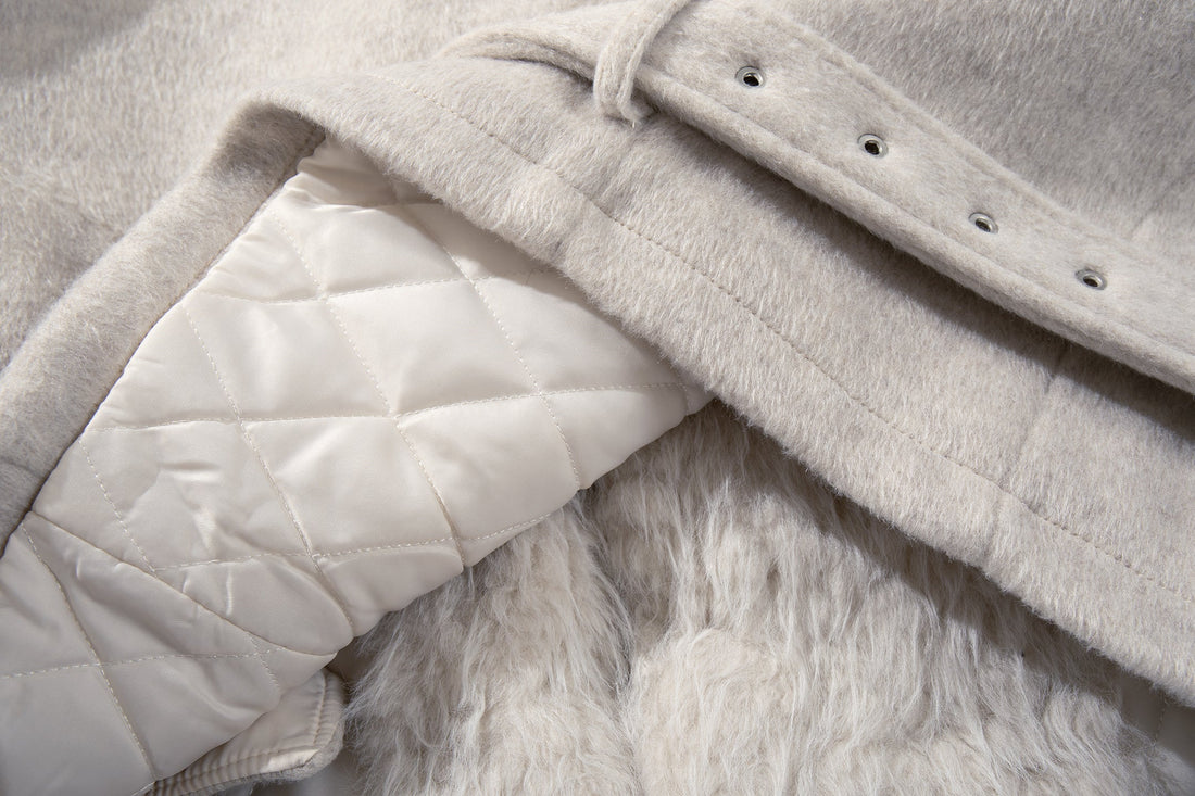 3-6-5.shop Fur-Collar Belted Jacket