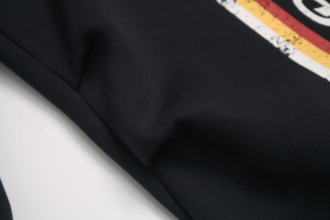 3-6-5.shop Fleece-Lined Sports Letter Wide-Leg Sweatpants