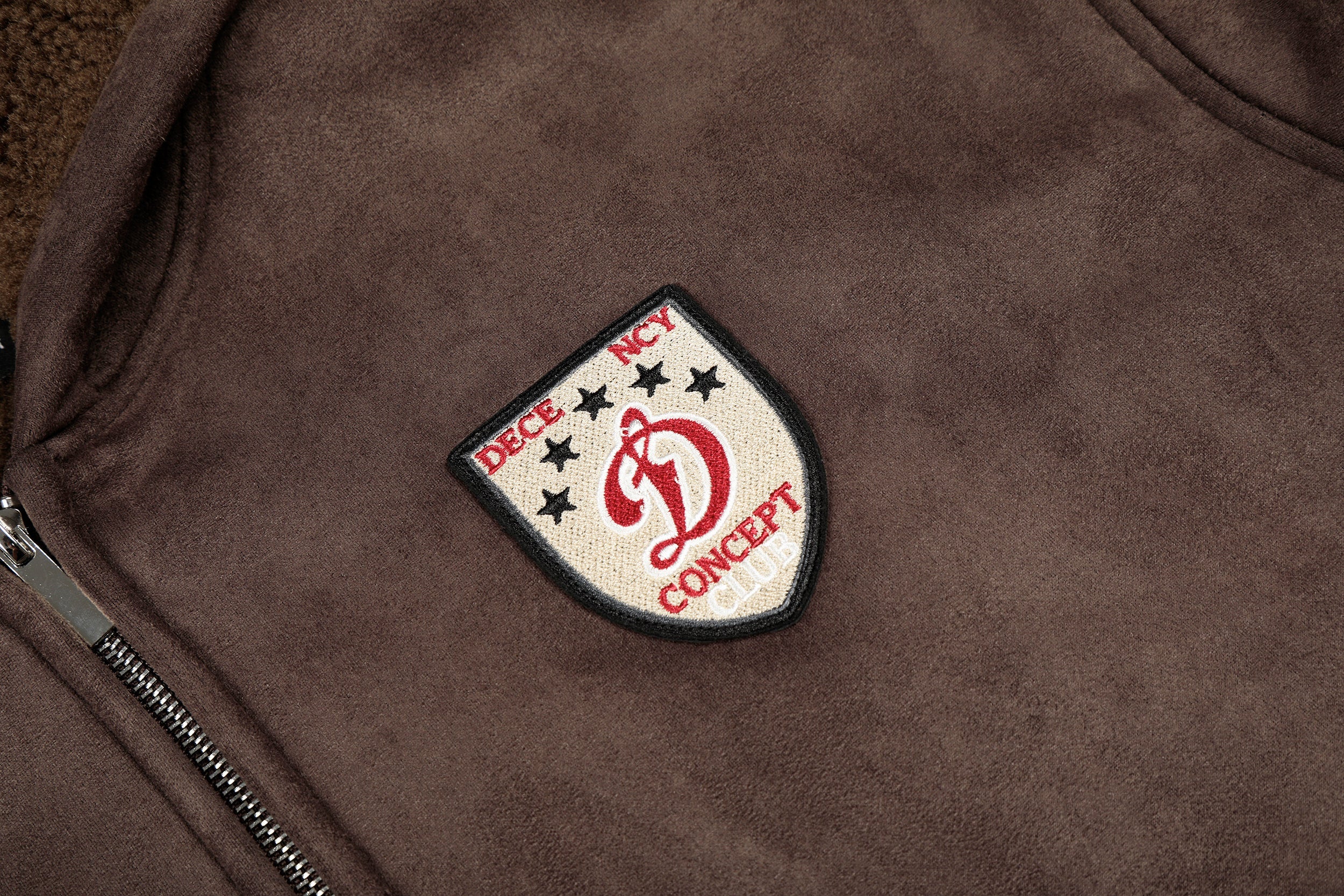 3-6-5.shop Fleece-Lined Brown Hooded Jacket