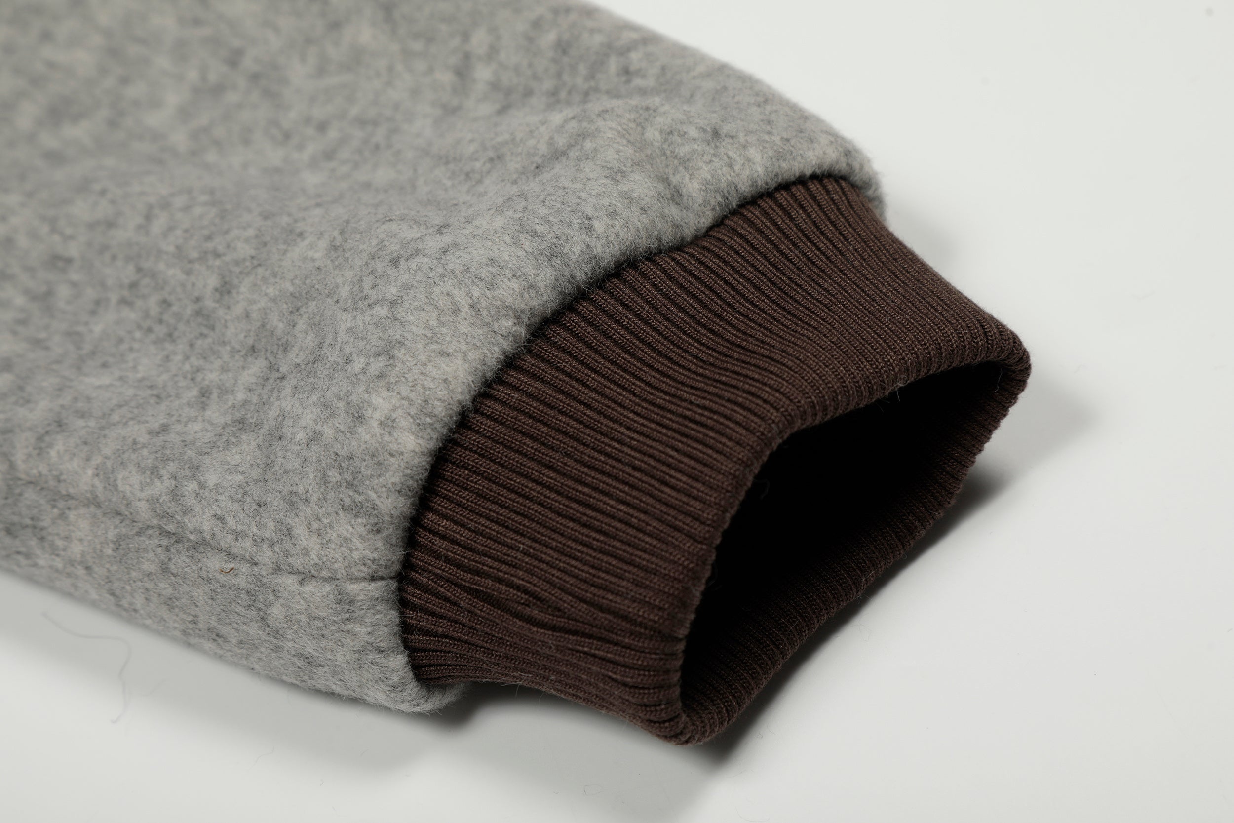 3-6-5.shop Wool Blend Fleece Hooded Bomber Jacket