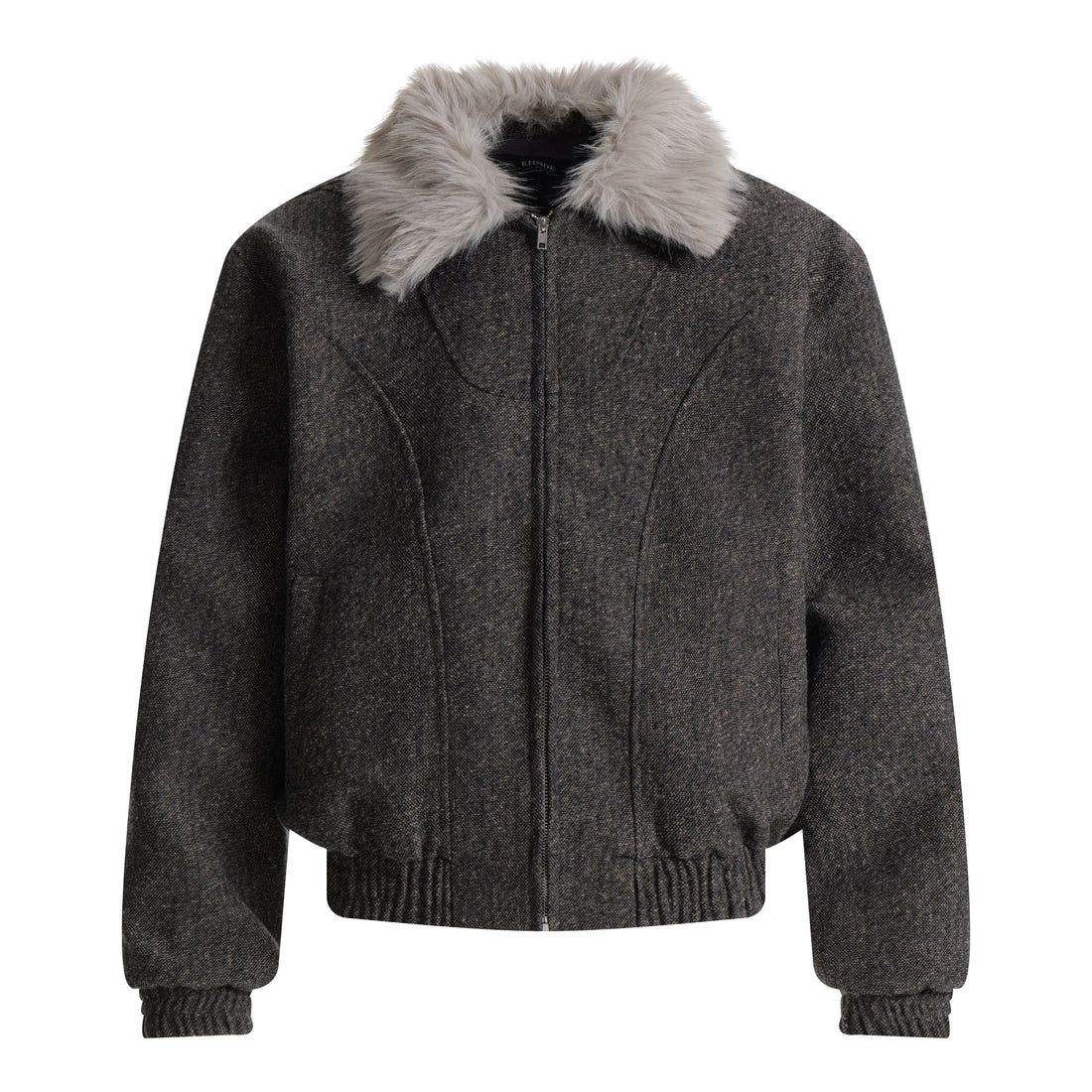 3-6-5.shop Faux-Fur Collar Wool-Blend Jacket