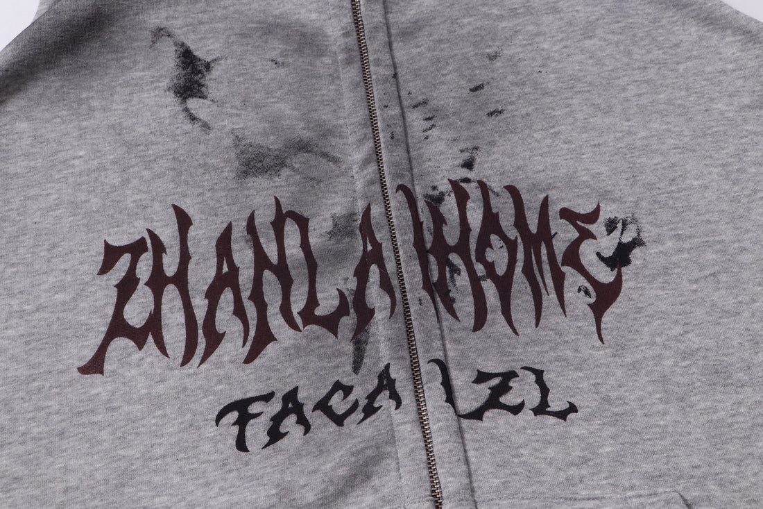 3-6-5.shop Full-Zip Masked Hoodie