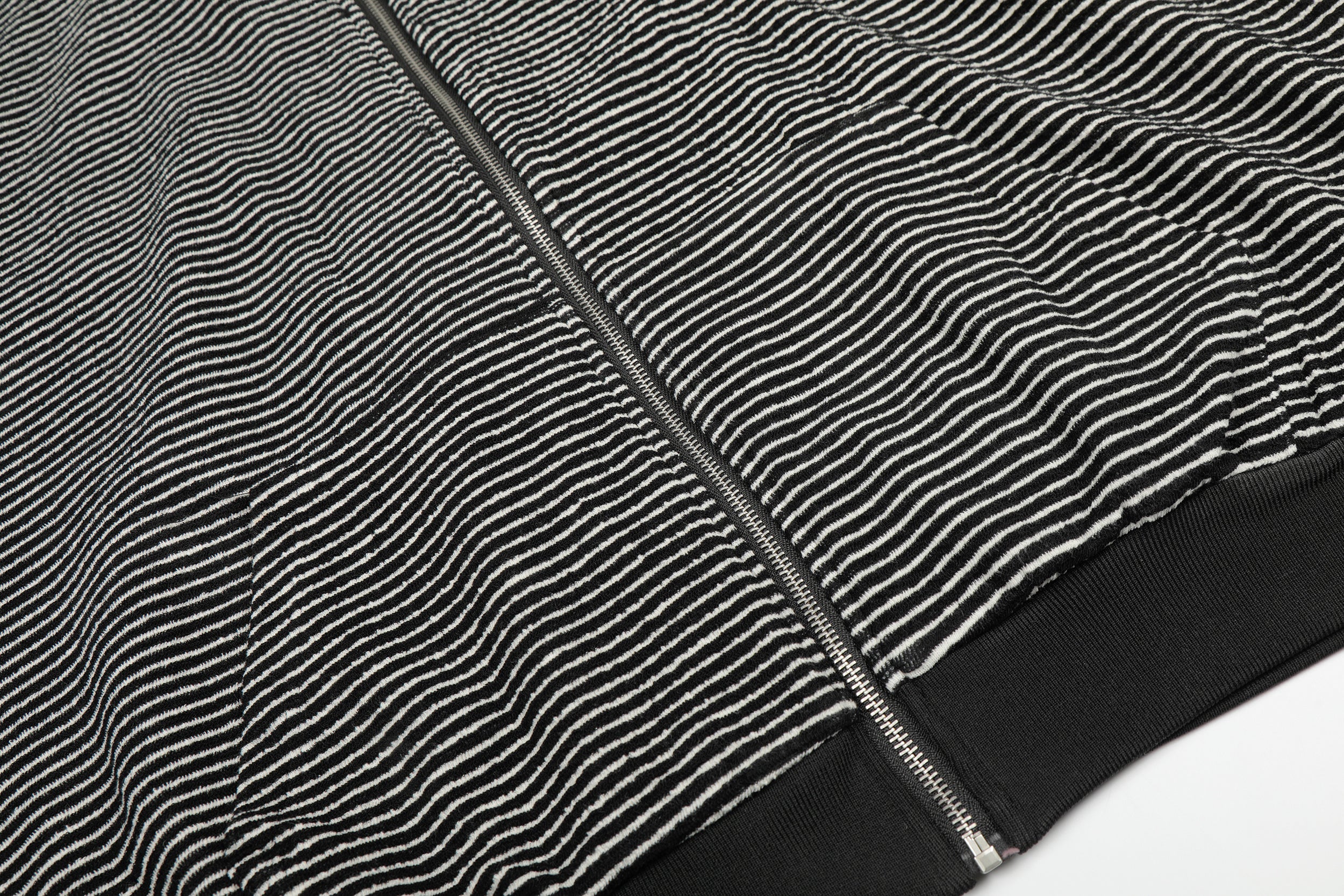 3-6-5.shop Striped Zip Hoodie