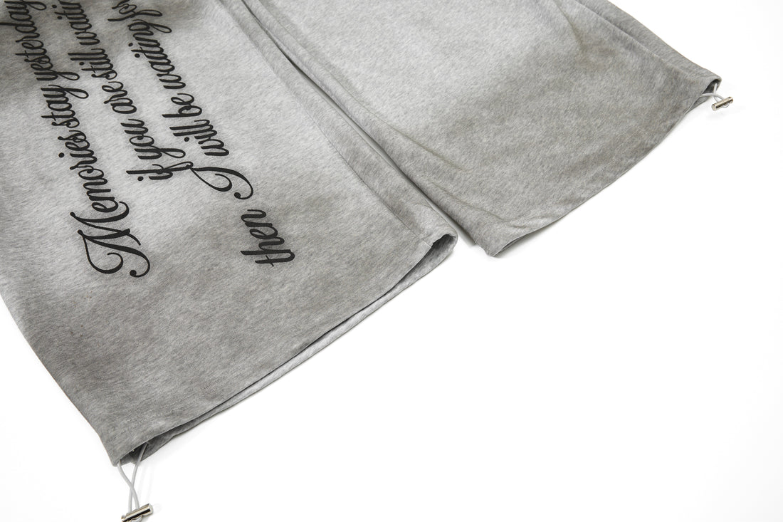 3-6-5.shop Cross Script Wide-Leg Sweatpants