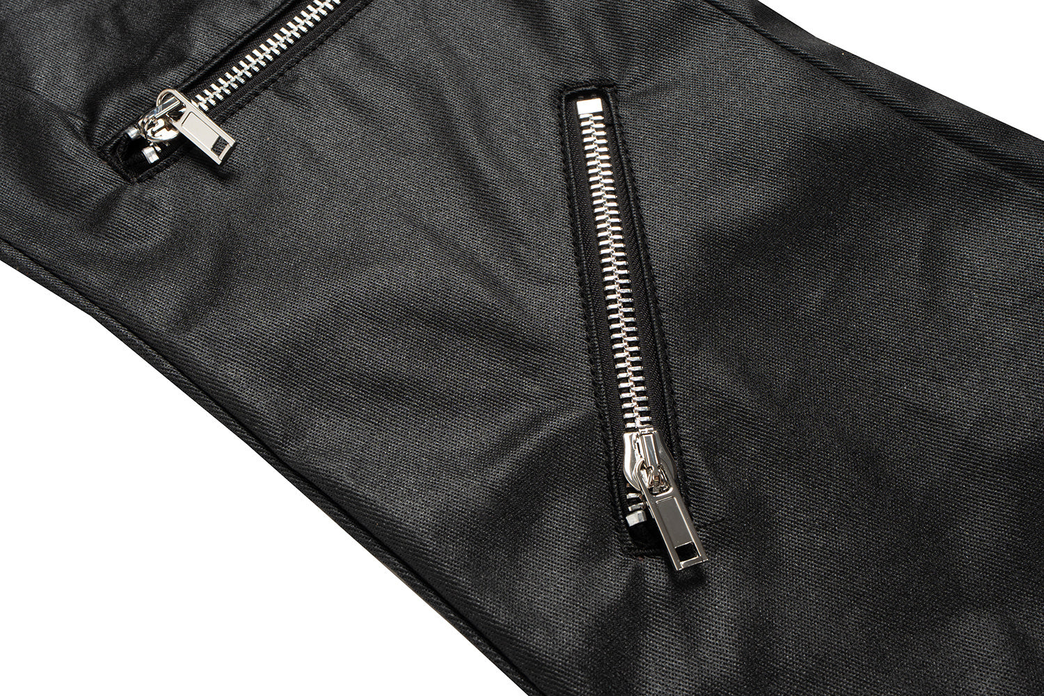 3-6-5.shop Blade-Cut Zip Leather Pants