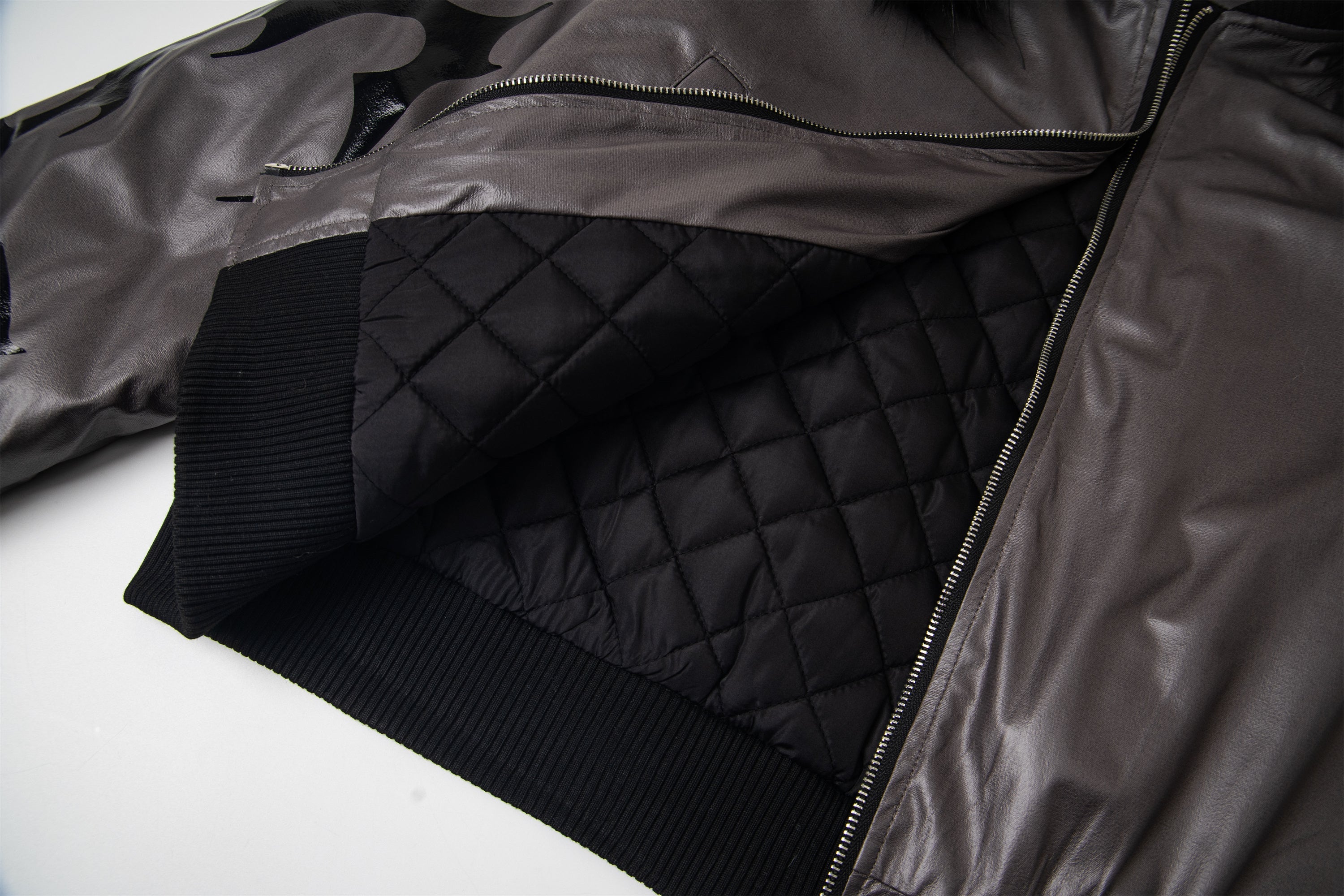 3-6-5.shop Flame Fur-Collar Bomber Jacket