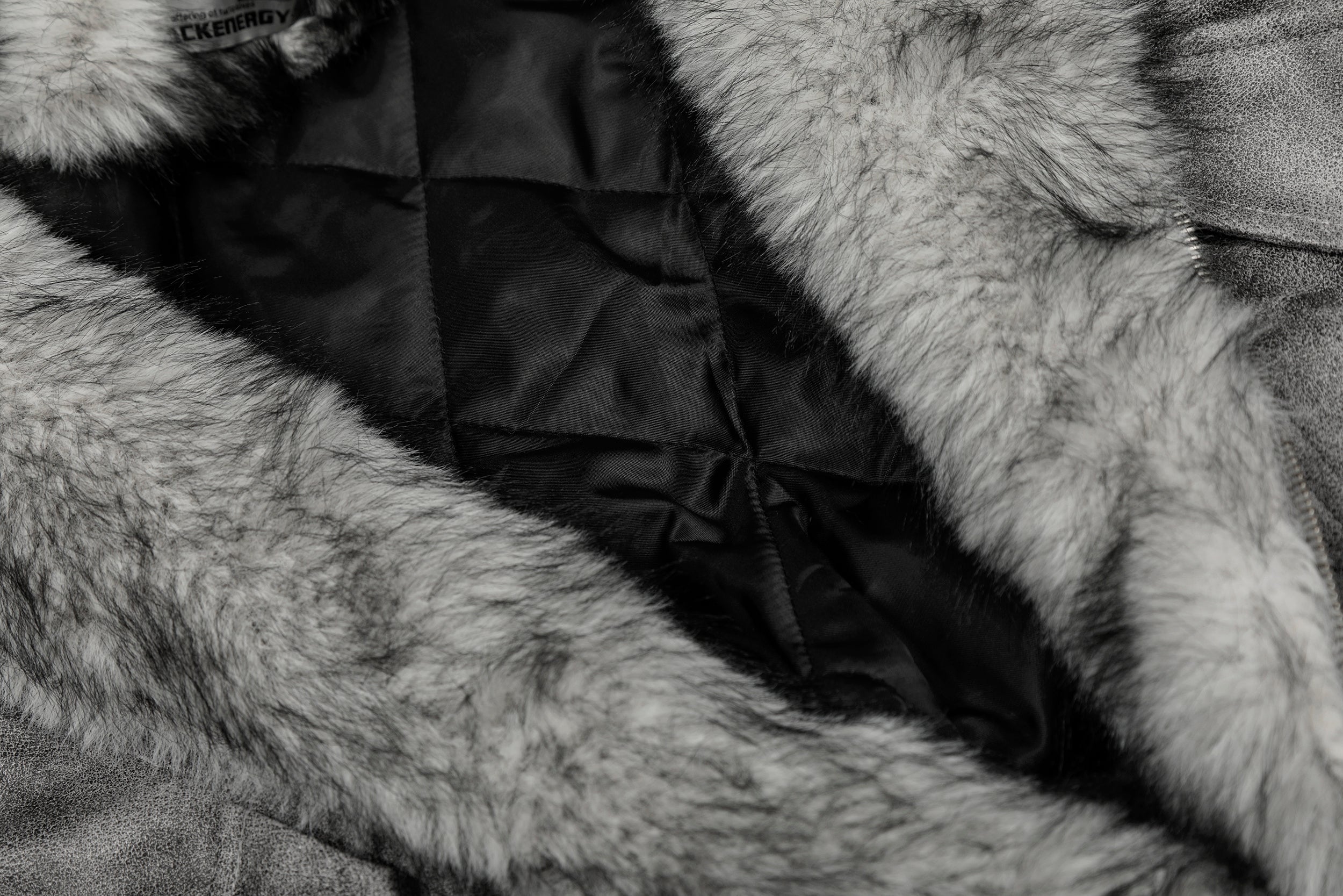 3-6-5.shop Washed Faux-Fur Hooded Jacket