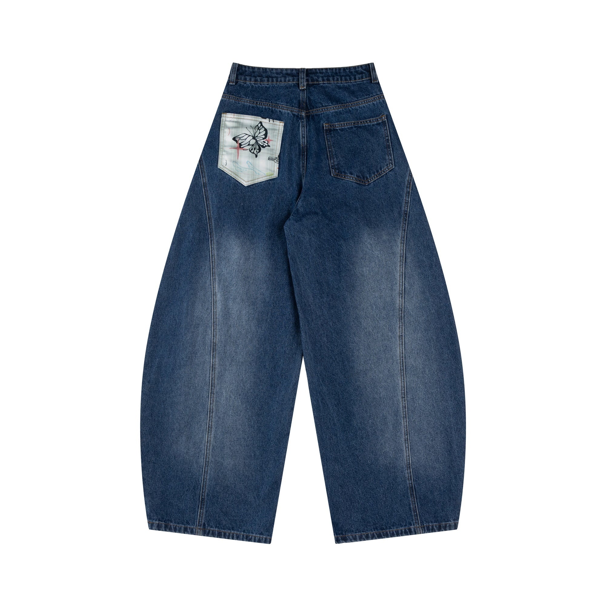 3-6-5.shop Bunny Ribbon Curved Jeans
