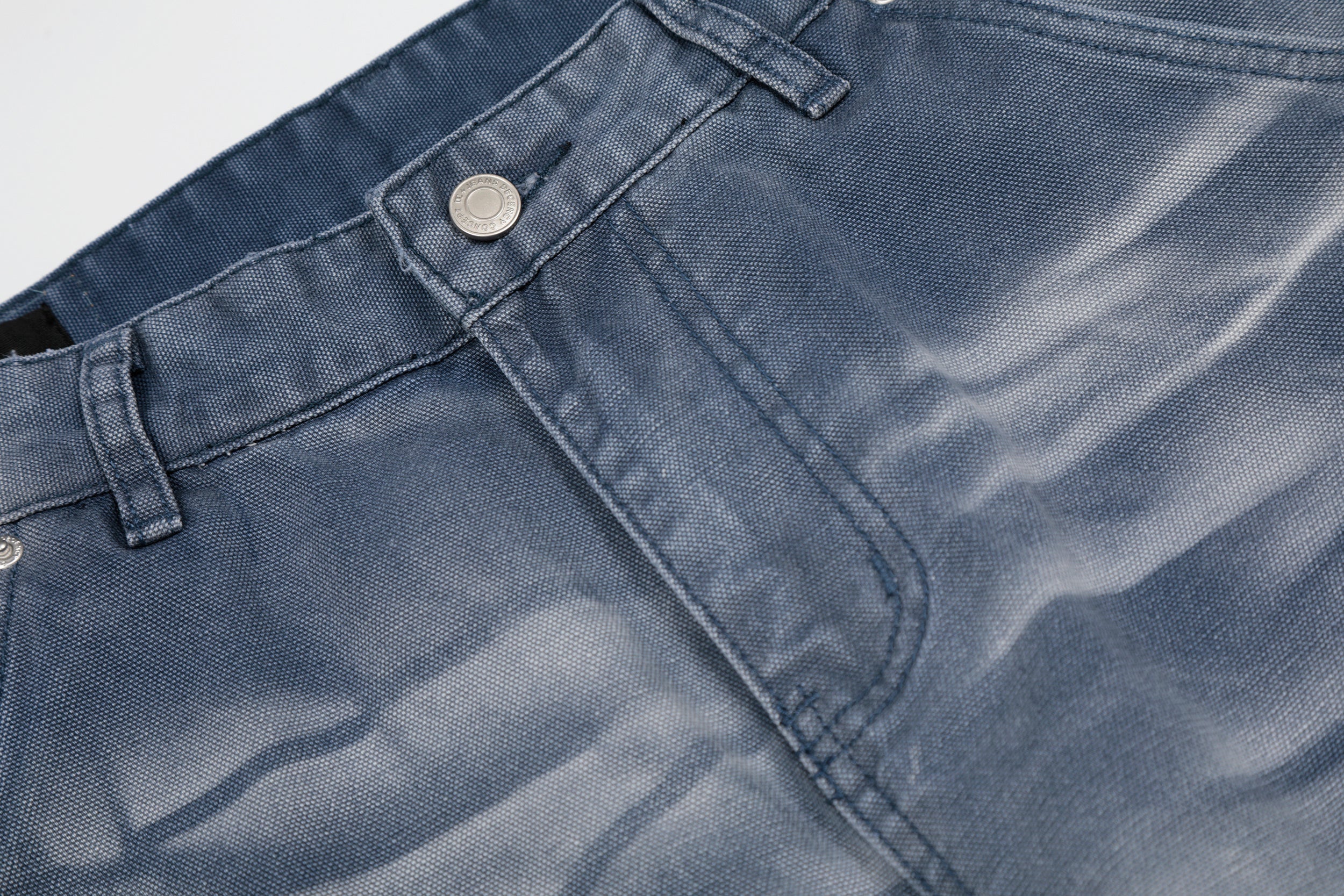 3-6-5.shop Washed Wrinkle Effect Denim Jeans