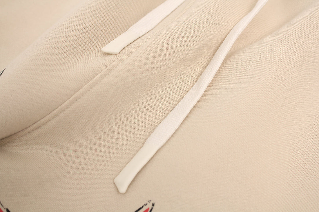 3-6-5.shop Fleece-Lined Star Letter Wide-Leg Sweatpants