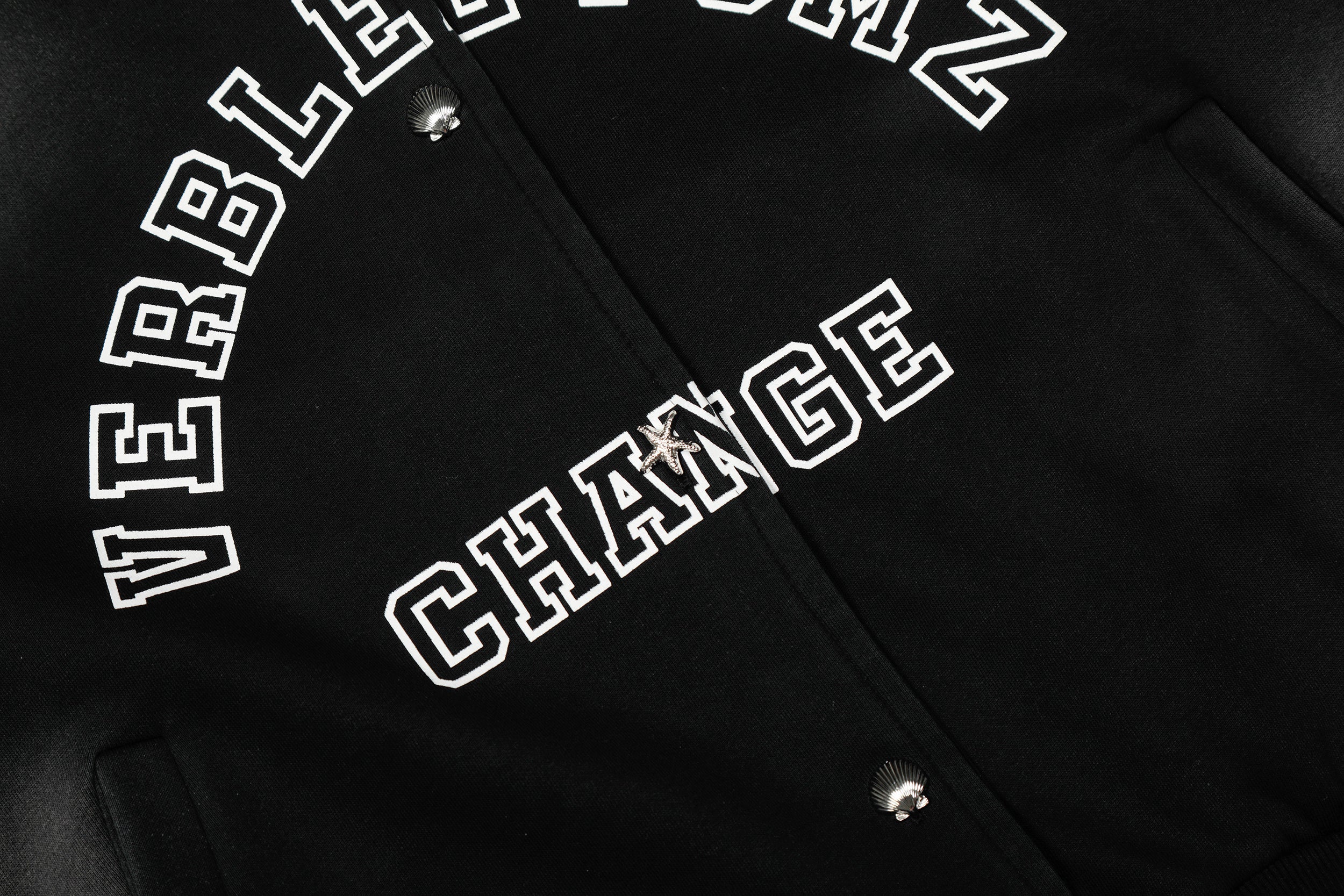3-6-5.shop “Change” Spray-Fade Varsity Hoodie Jacket