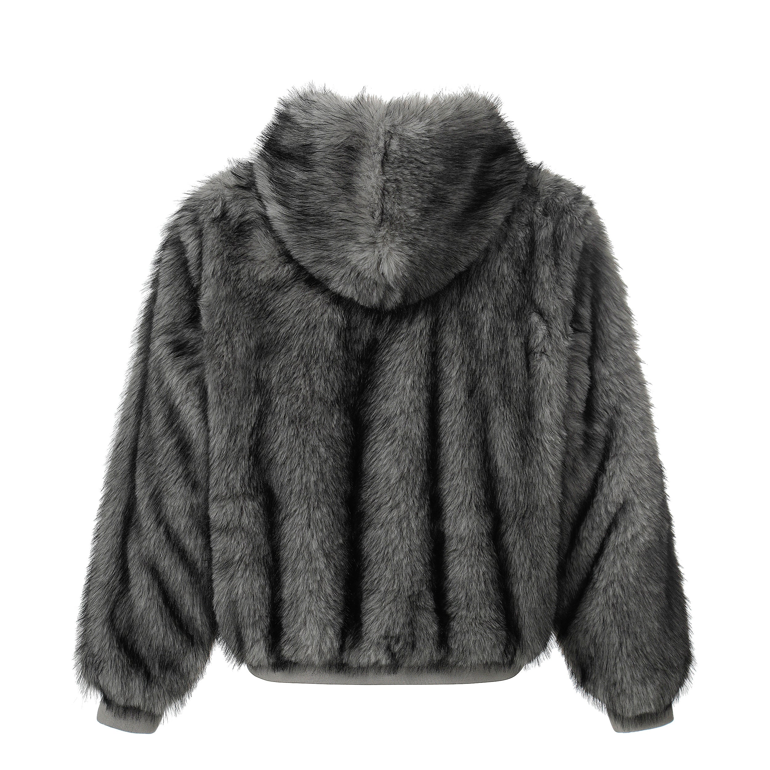 3-6-5.shop Reversible Faux Suede Fur Hooded Jacket