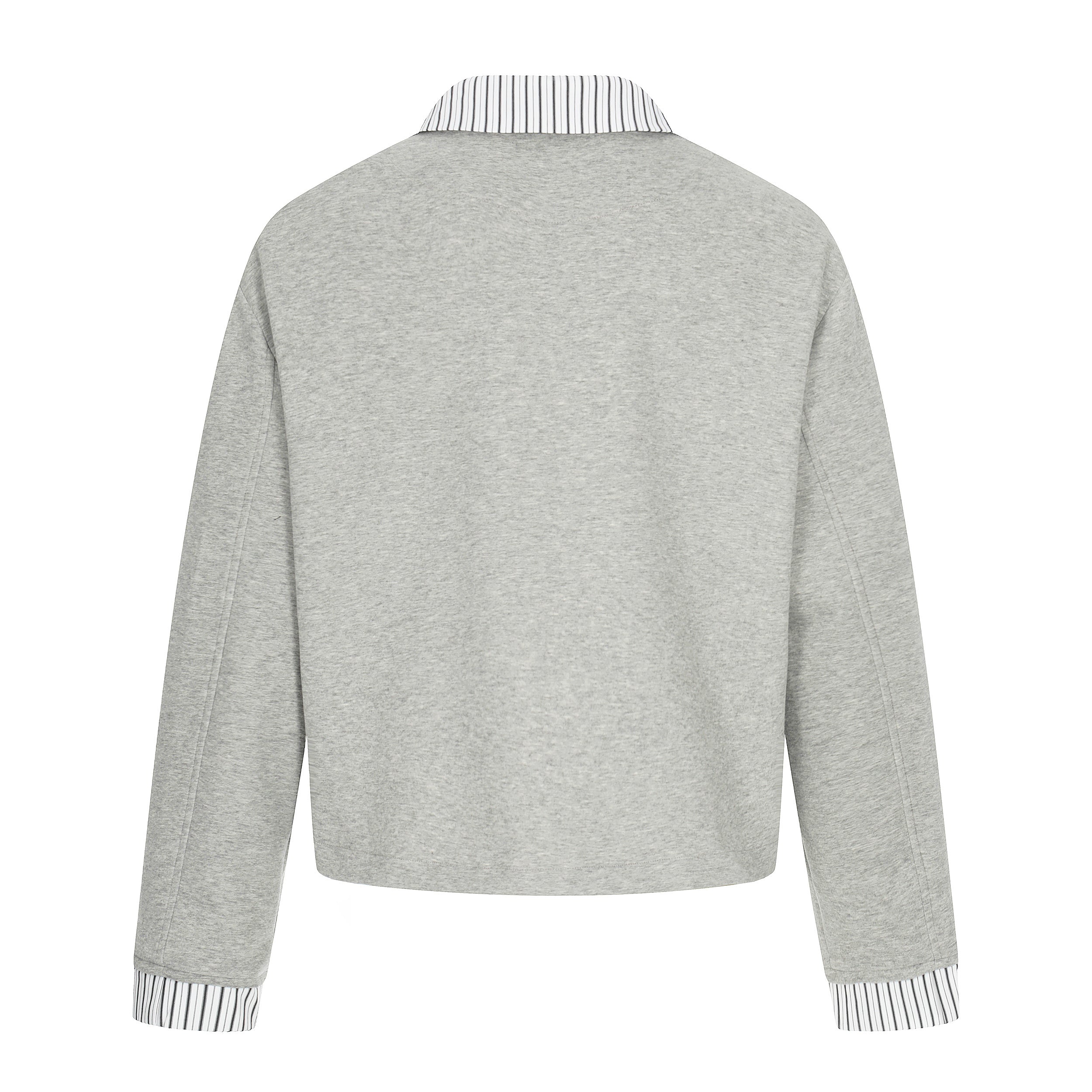 3-6-5.shop Double-Breasted Layered Stripe Jacket