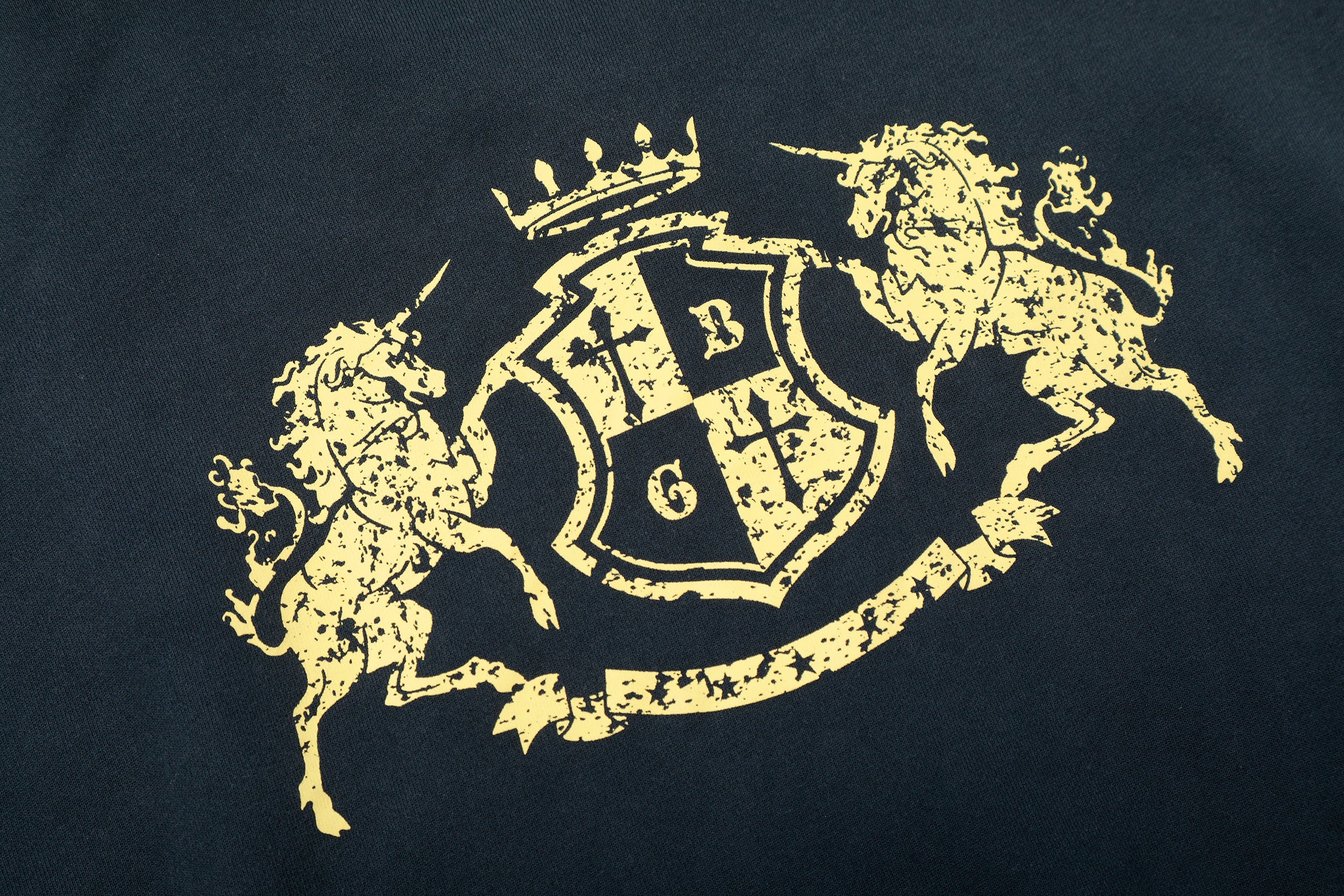 3-6-5.shop Distressed Crest Zip-Up Hoodie