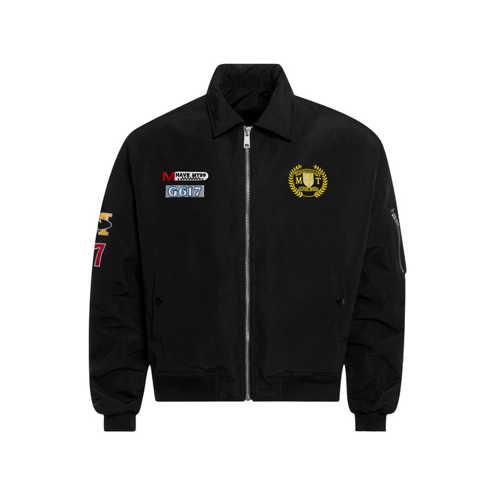 3-6-5.shop Patchwork Camouflage Varsity Jacket