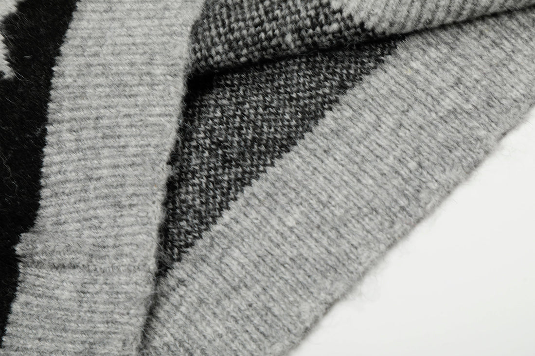 3-6-5.shop Star Stripe Knit Polo Sweater