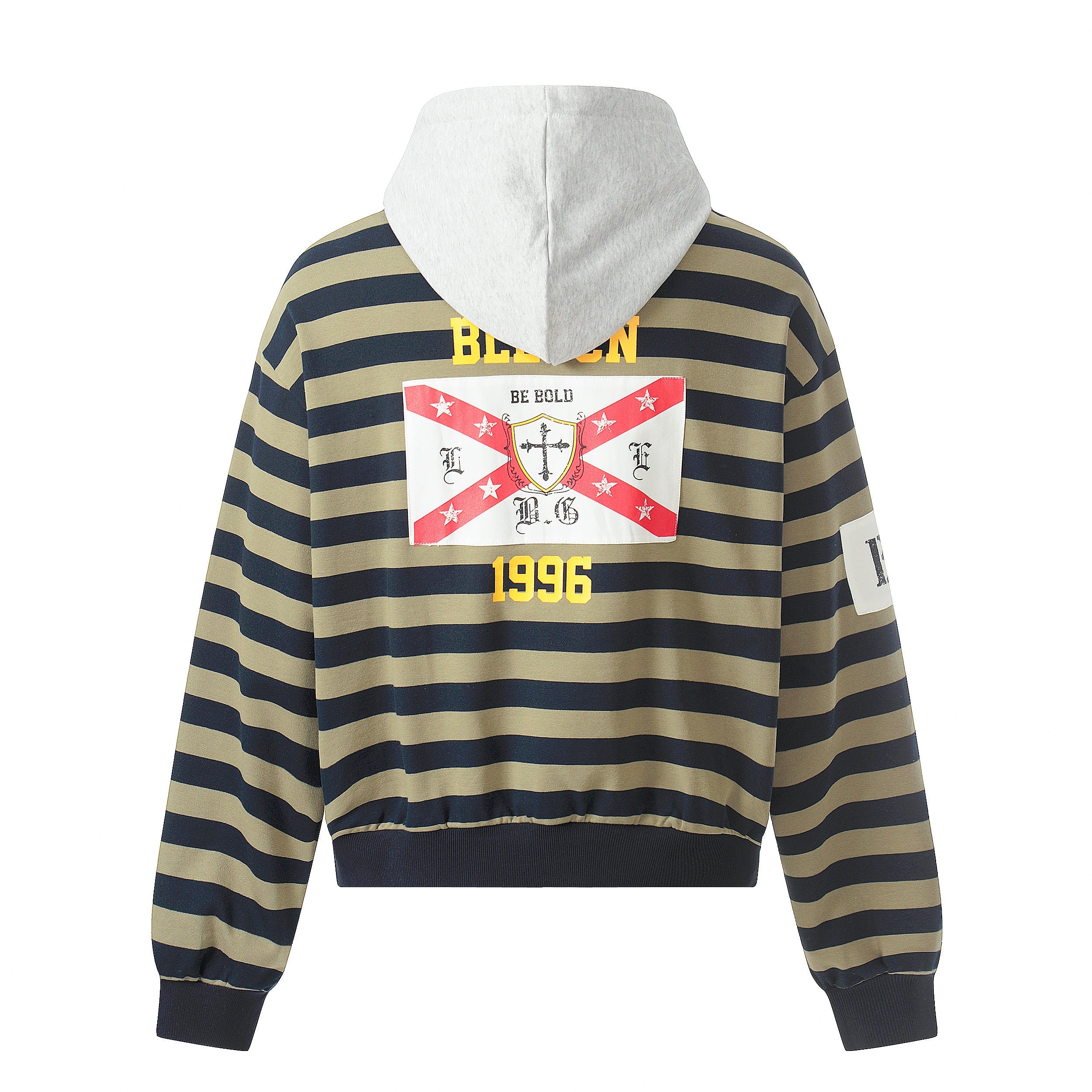 3-6-5.shop Striped Rugby Hoodie