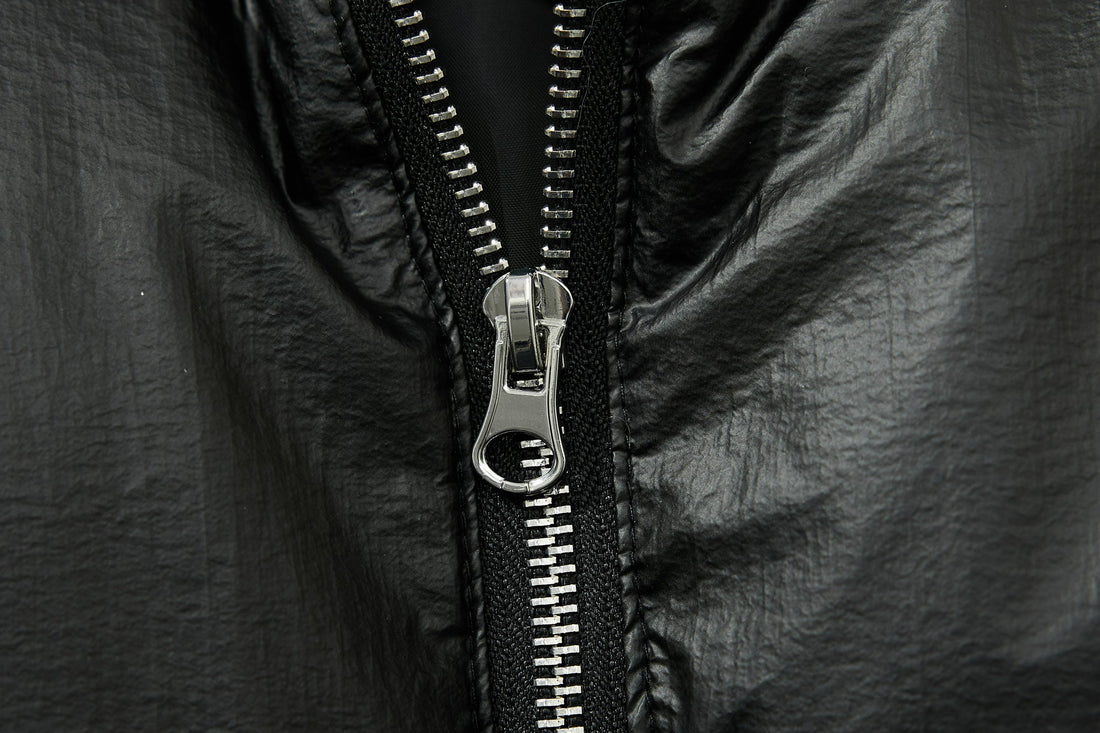 3-6-5.shop Shiny Fur-Trim Embroidered Puffer Jacket