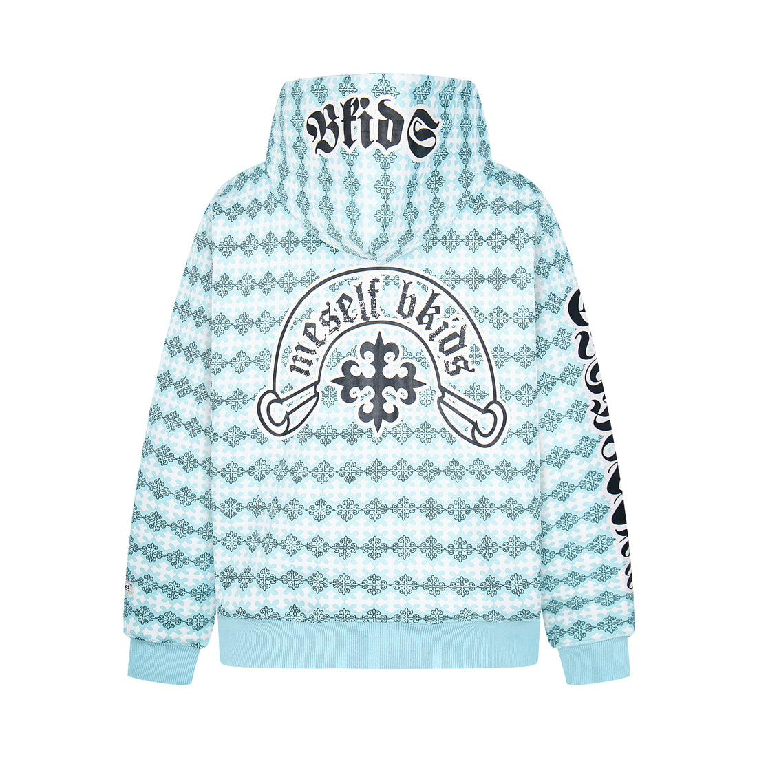 3-6-5.shop Gothic Pattern Full-Zip Hoodie