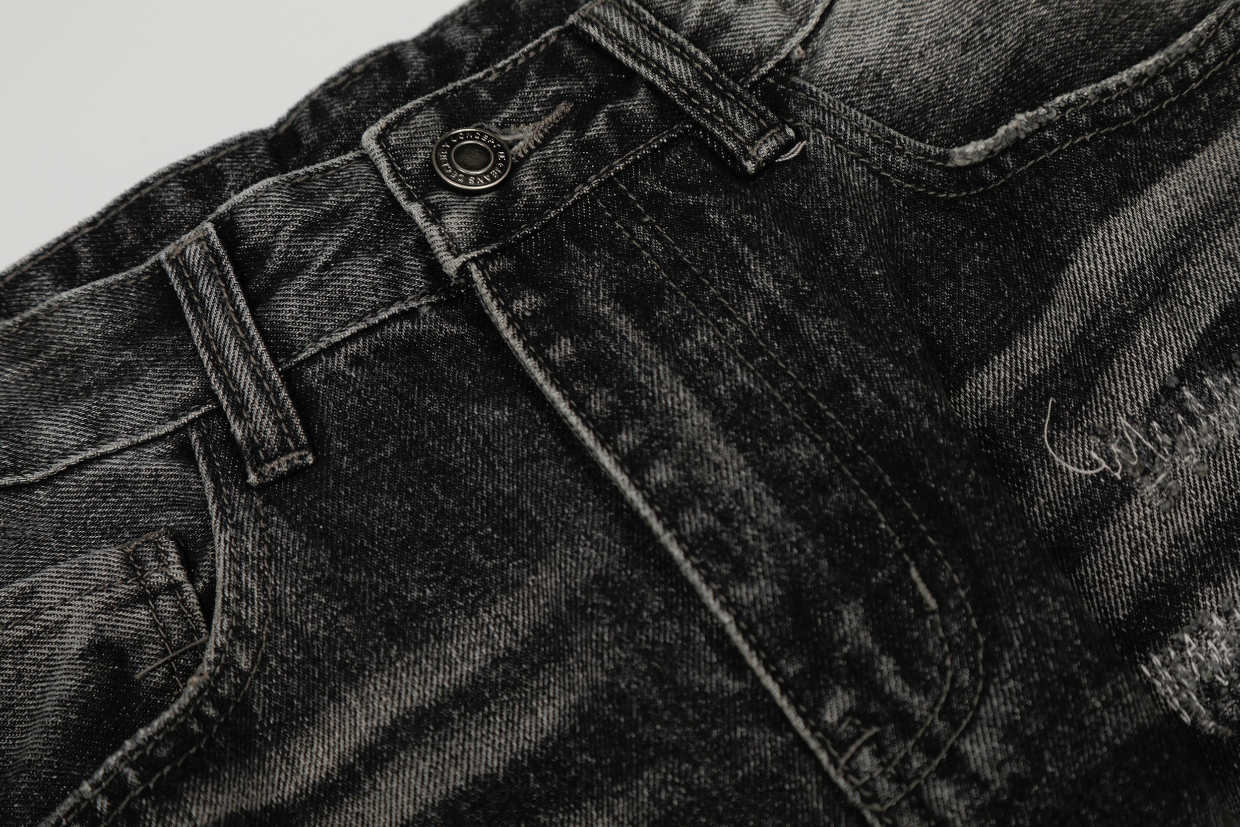 3-6-5.shop Washed Distressed Denim Pants