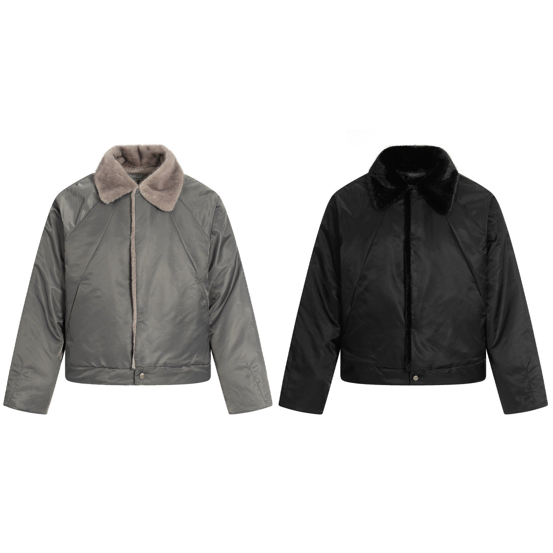 3-6-5.shop Faux Fur Collar Nylon Jacket