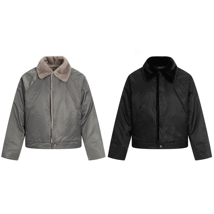 3-6-5.shop Faux Fur Collar Nylon Jacket