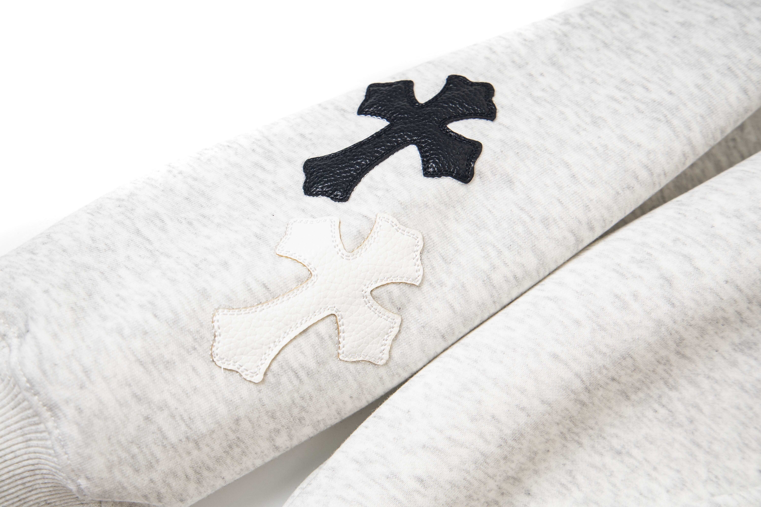 3-6-5.shop Cross Patch Full-Zip Hoodie