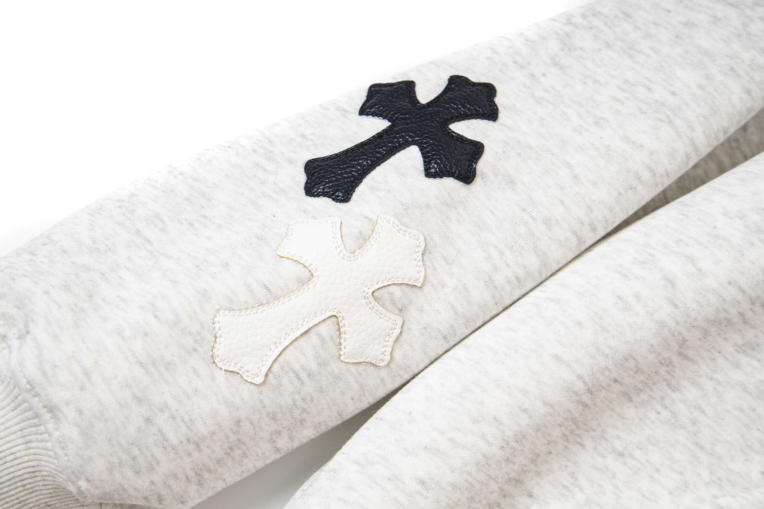 3-6-5.shop Cross Patch Full-Zip Hoodie