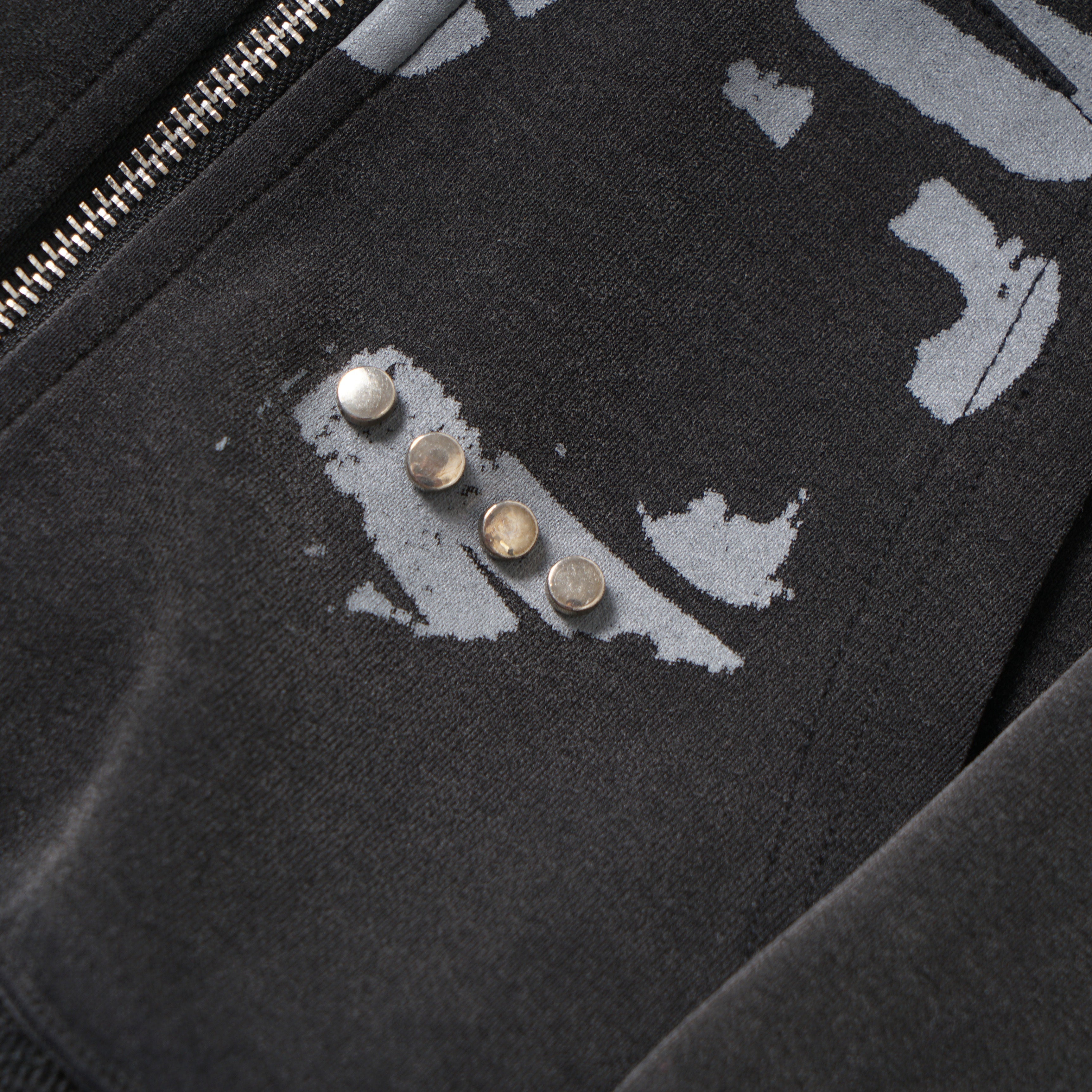 3-6-5.shop Punk Washed Zip Hoodie