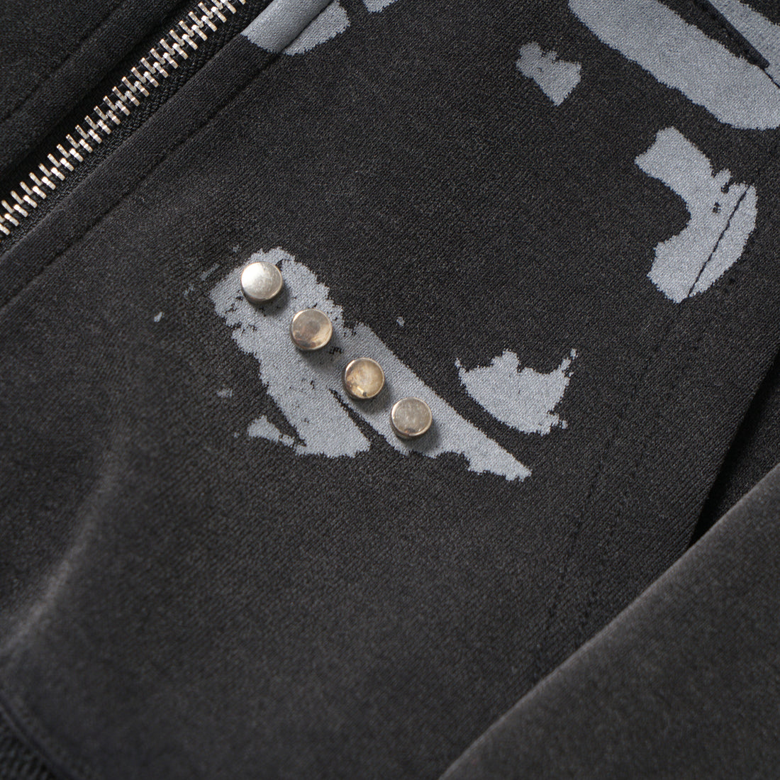 3-6-5.shop Punk Washed Zip Hoodie