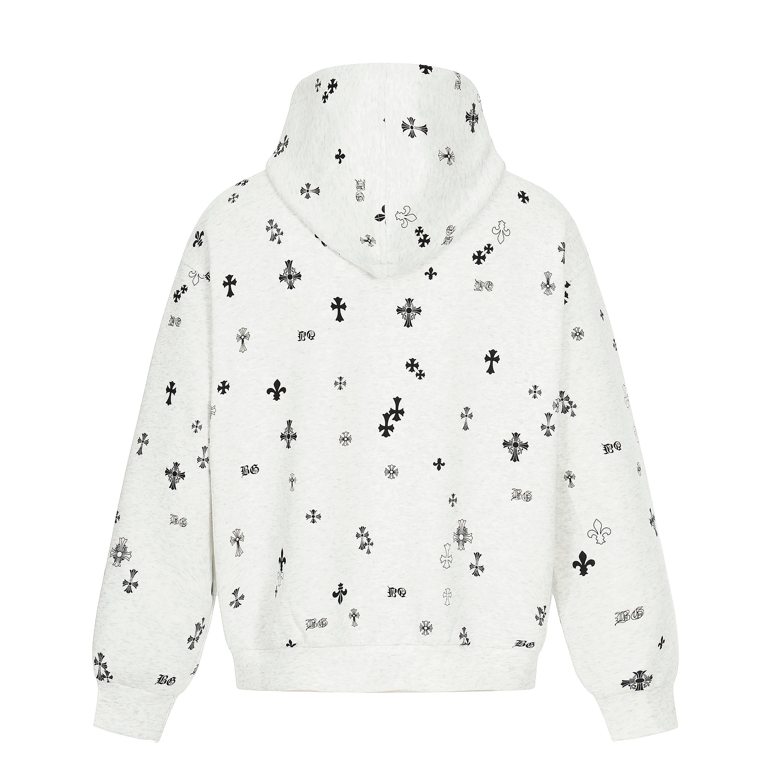 3-6-5.shop All-Over Cross Print Hooded Jacket
