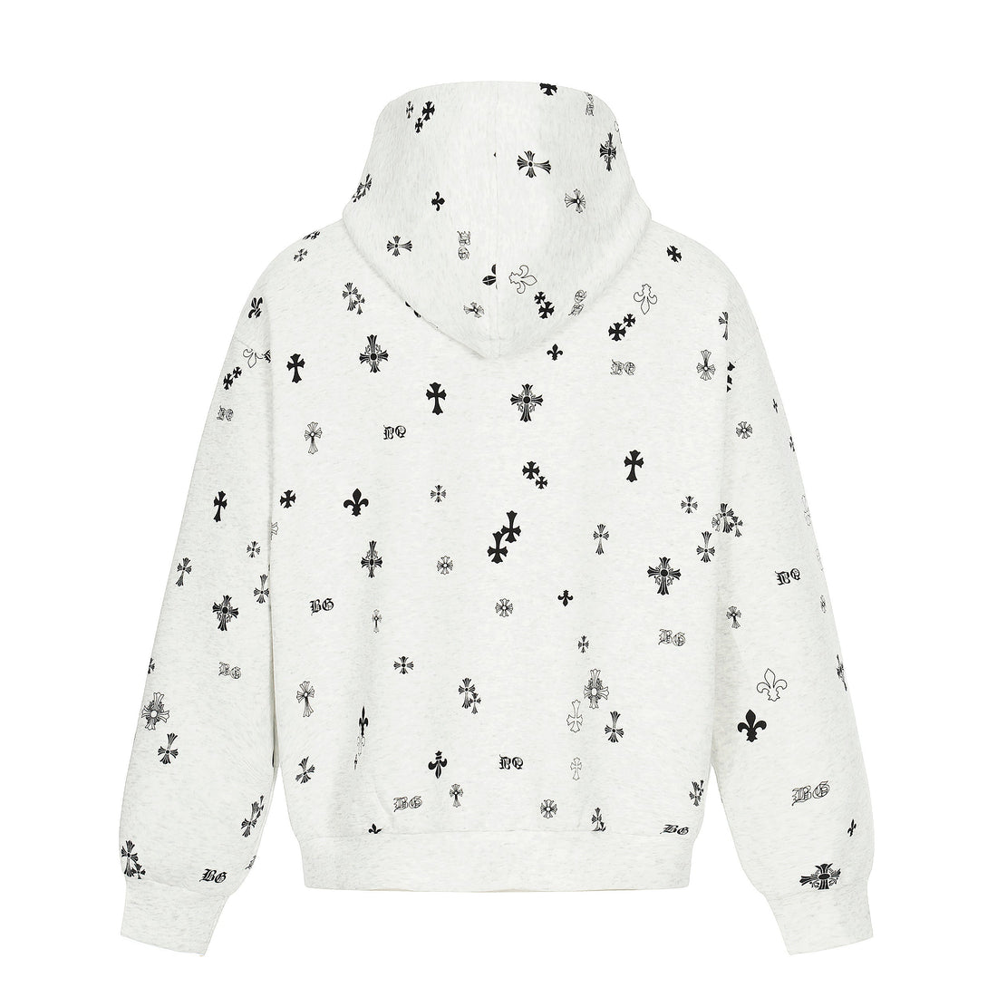 3-6-5.shop All-Over Cross Print Hooded Jacket