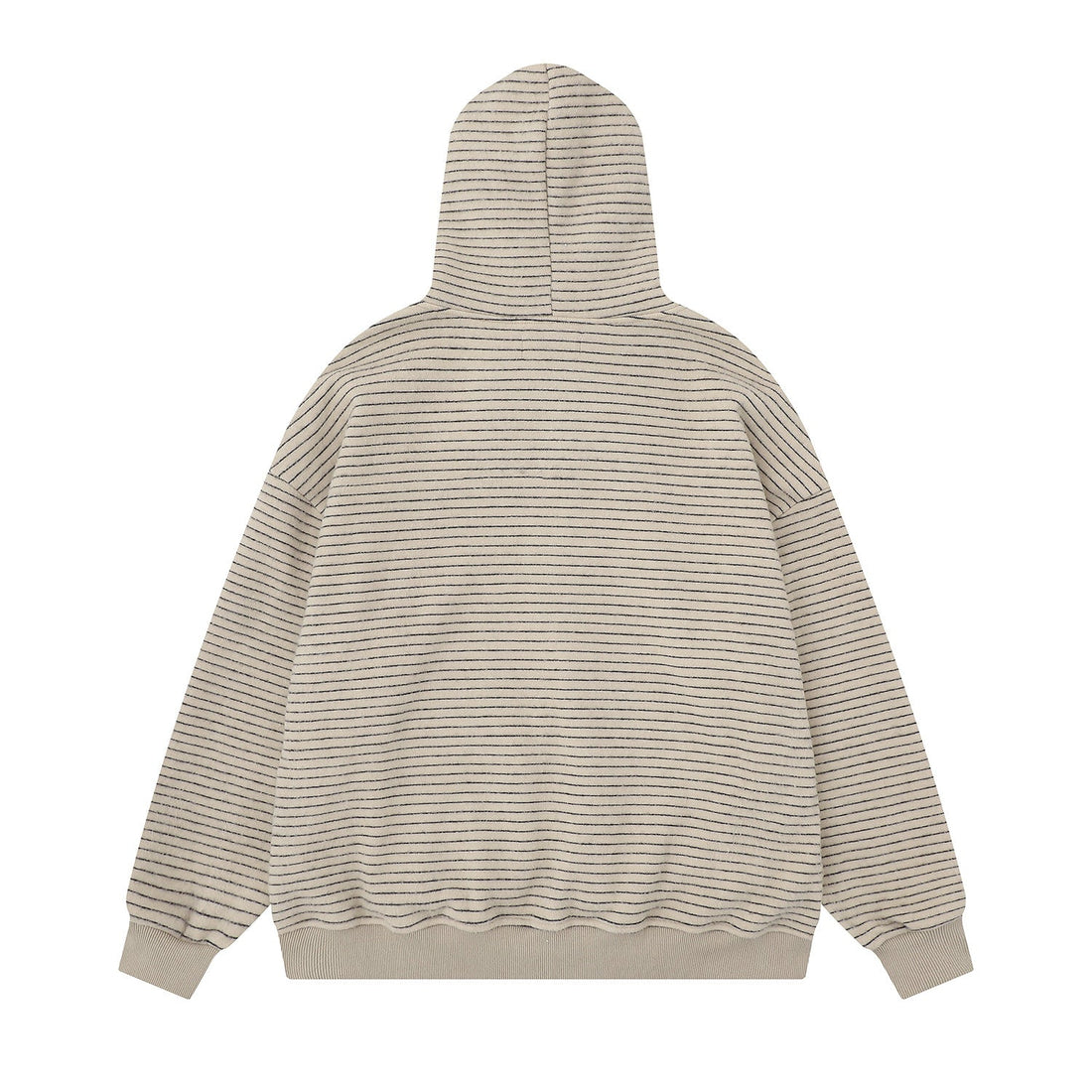 3-6-5.shop Striped Knit Zip Hoodie