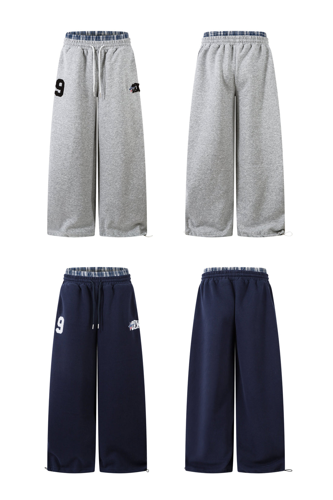 3-6-5.shop Varsity Wide-Leg Athletic Sweatpants