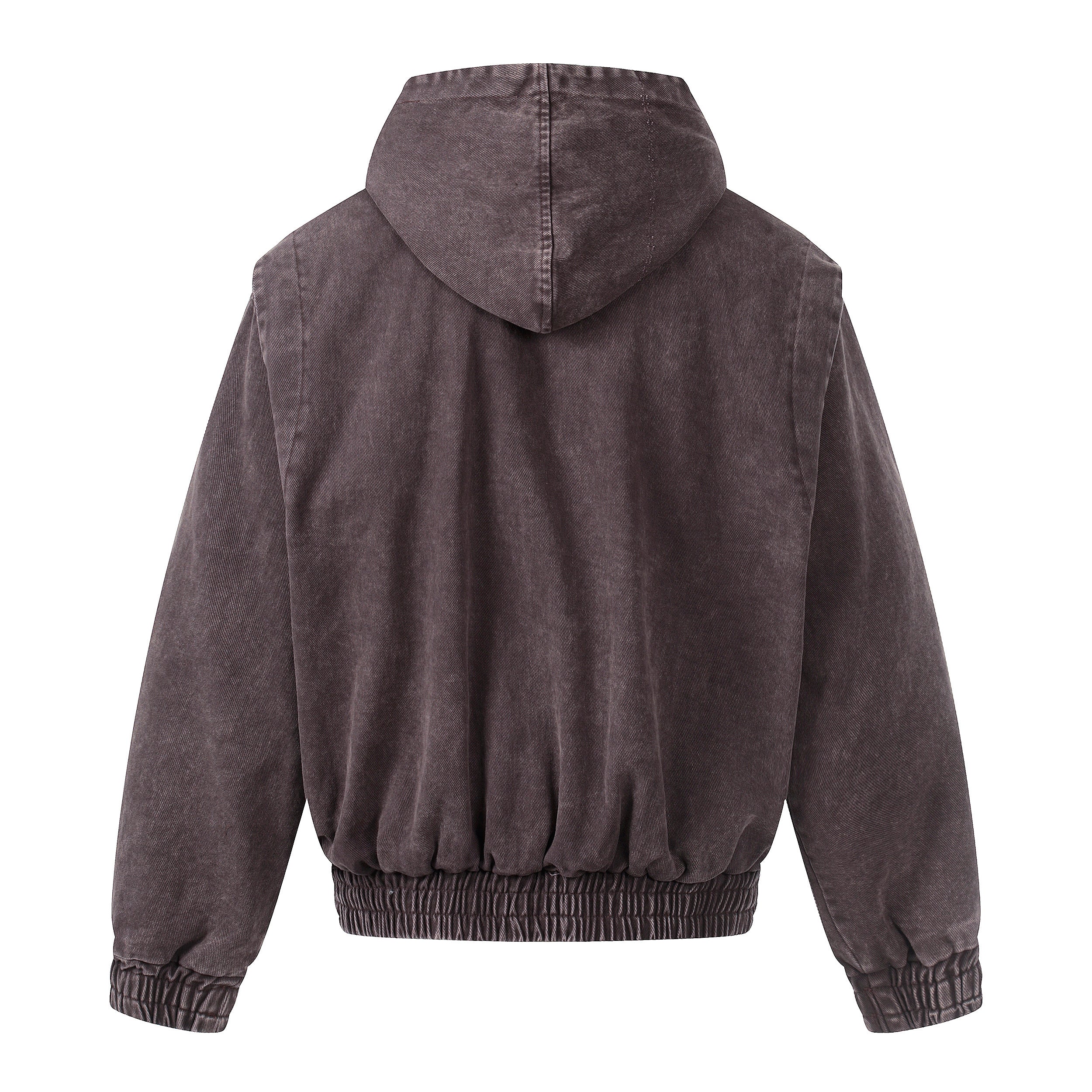 3-6-5.shop Buckle Detail Washed Hooded Jacket