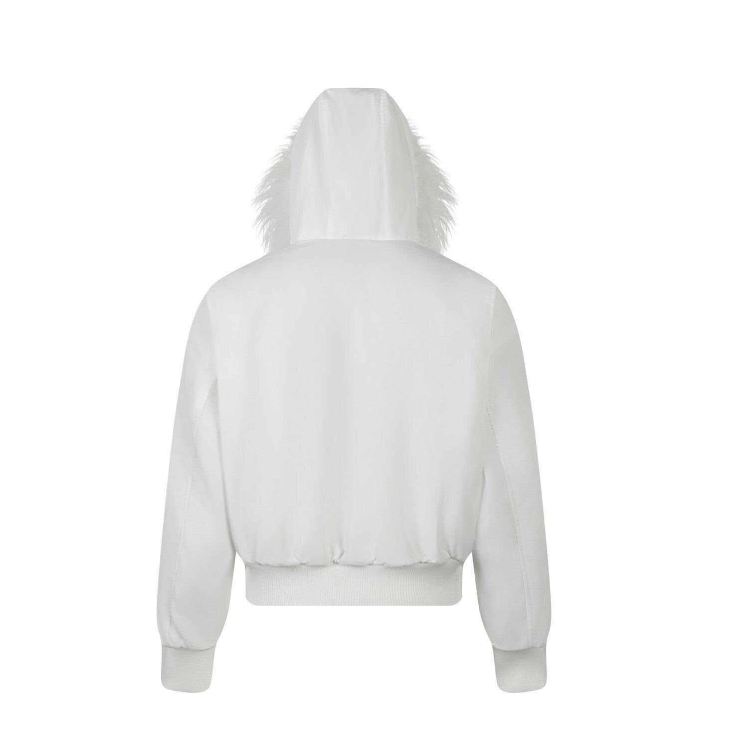 3-6-5.shop Faux Fur Hooded Bomber Jacket