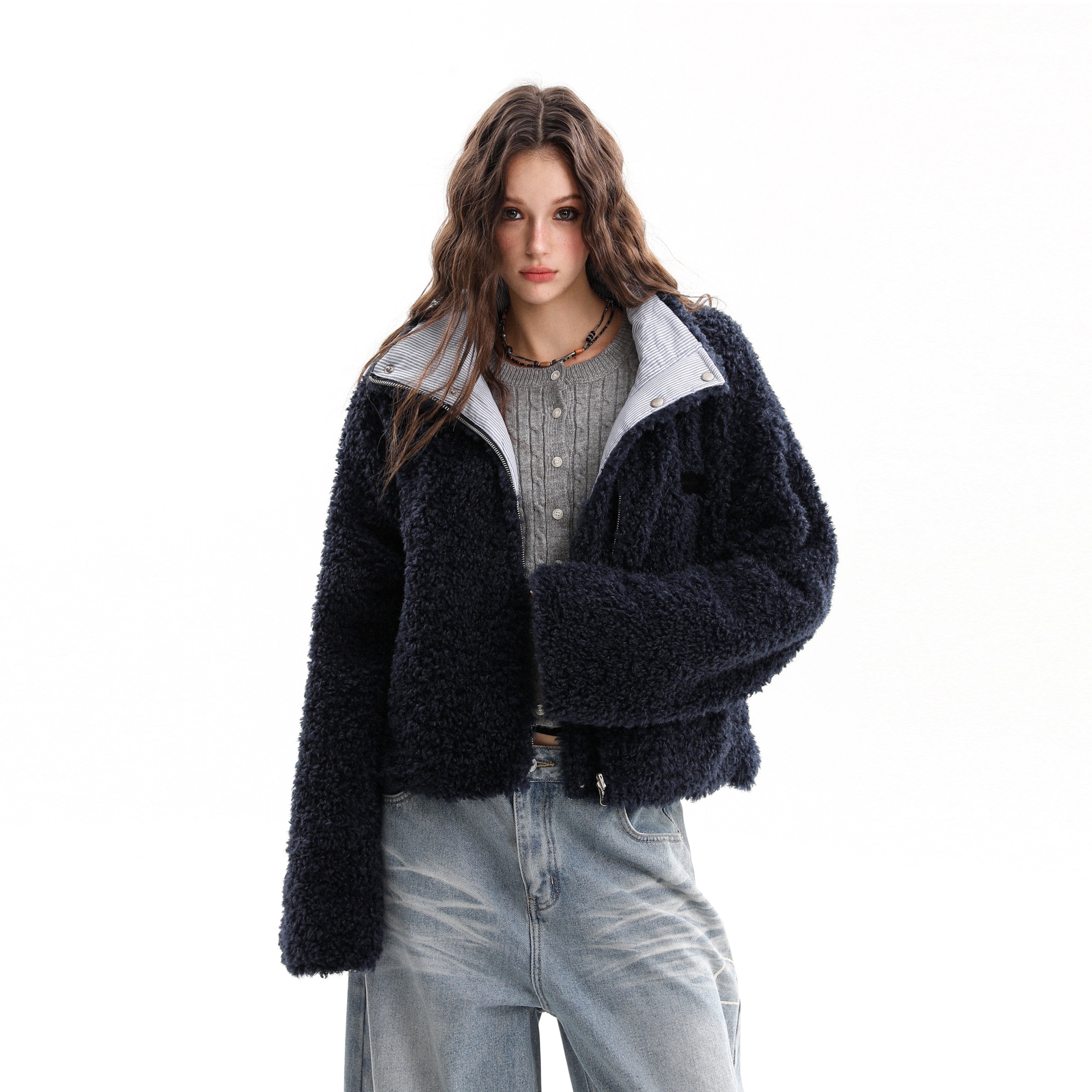 3-6-5.shop Reversible Corduroy Sherpa Jacket