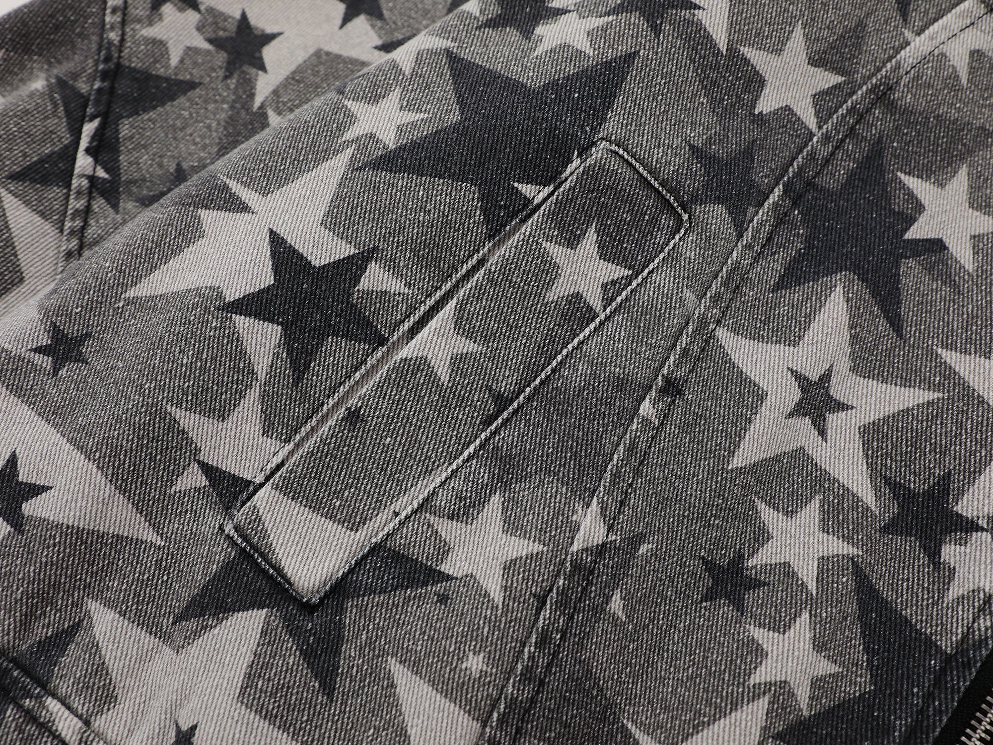 3-6-5.shop Star Pattern Denim Jacket