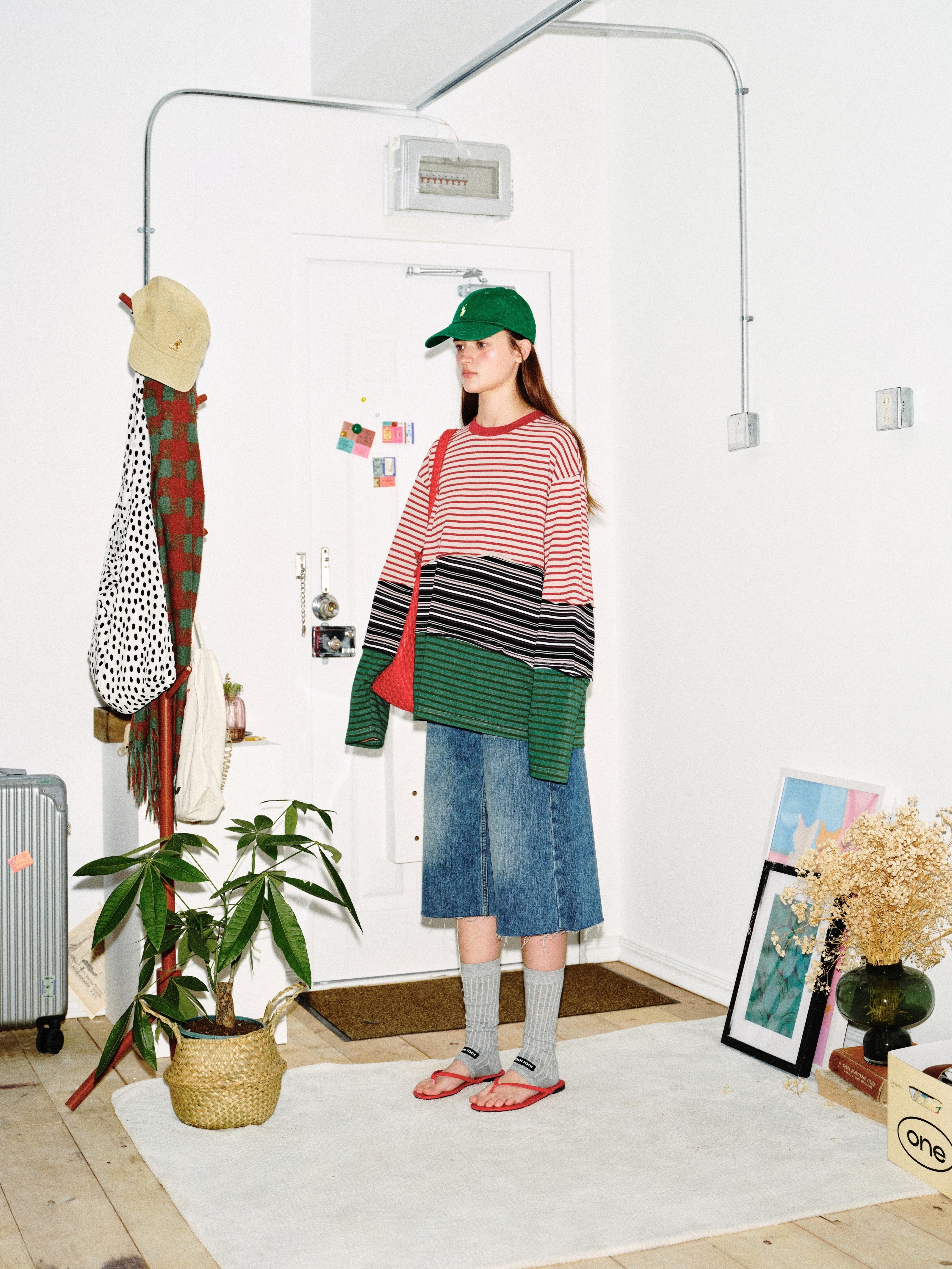 3-6-5.shop Striped Long Sleeve Tee