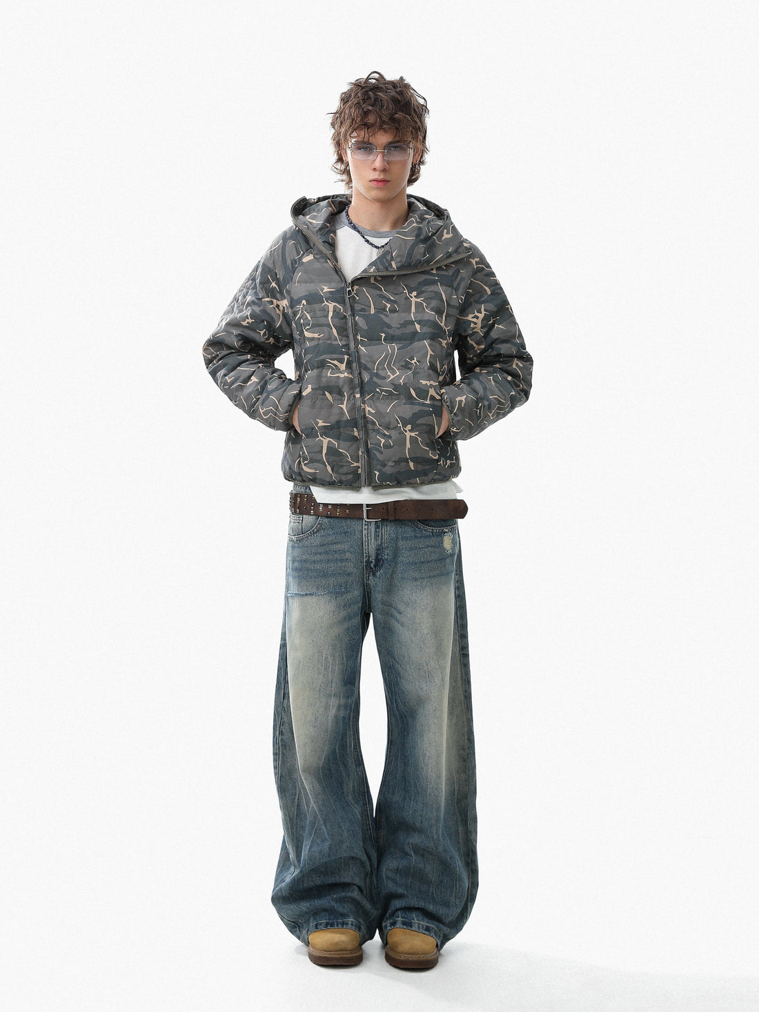 3-6-5.shop Camo Down Puffer Jacket
